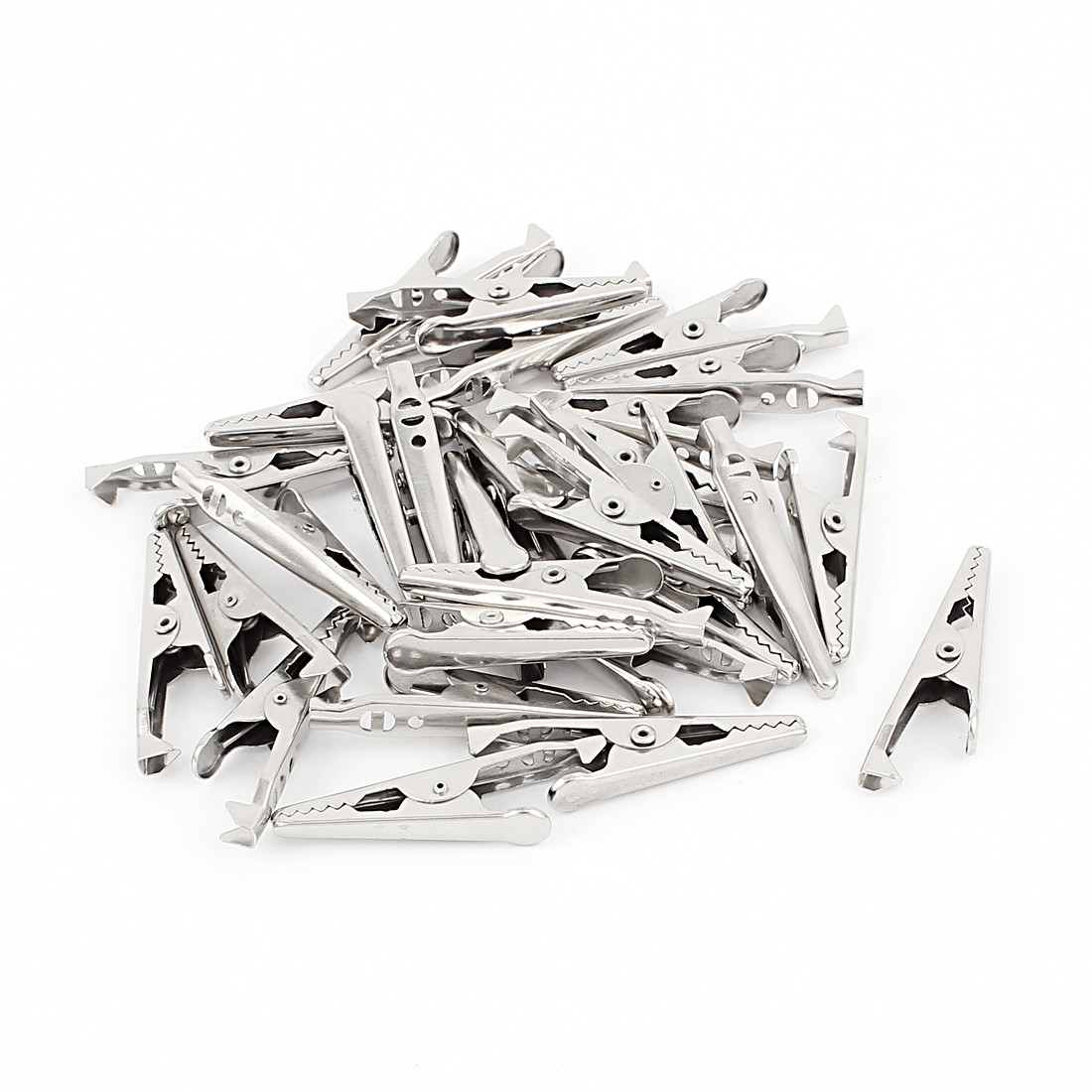 30 Pack Electric Non Insulated Testing Crocodile Alligator Clips Clamps
