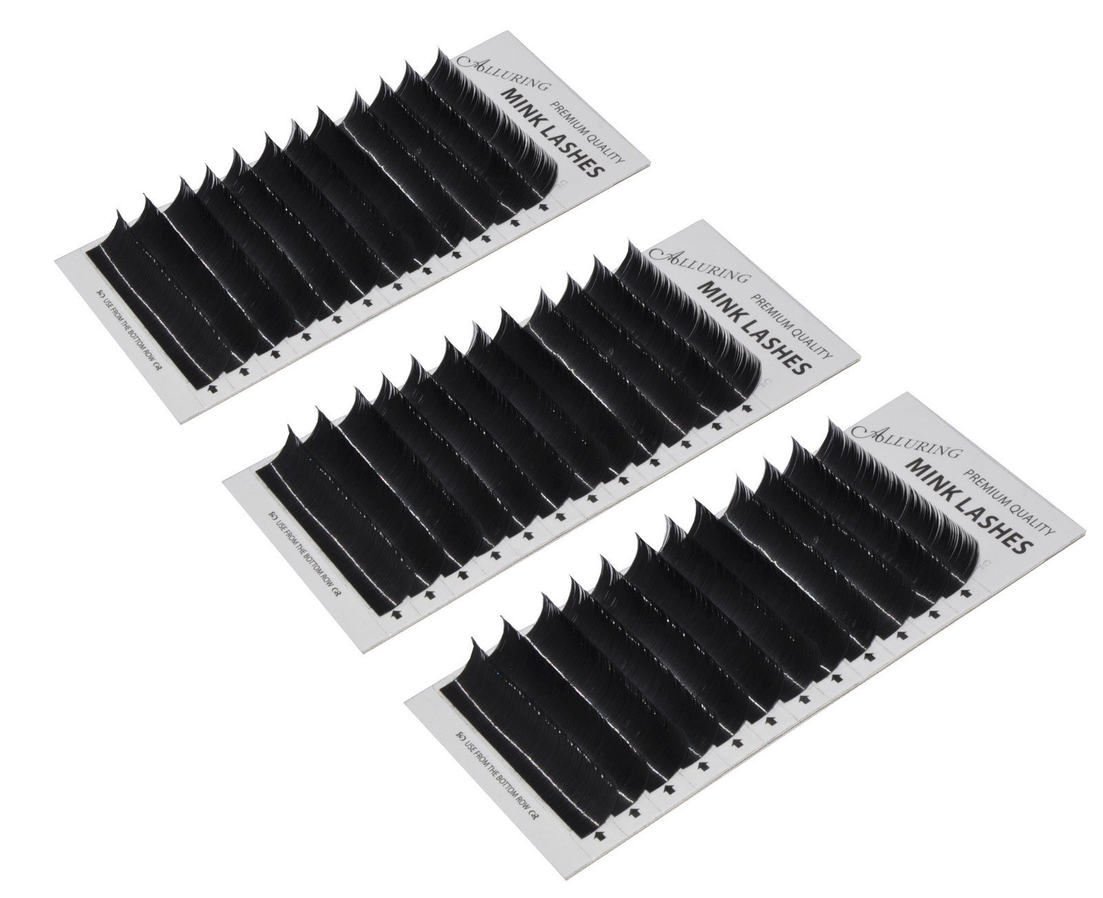 Combo Lot Premium Mink C curl .15mm x 9 to 15 mm Eyelash Extension Lashes