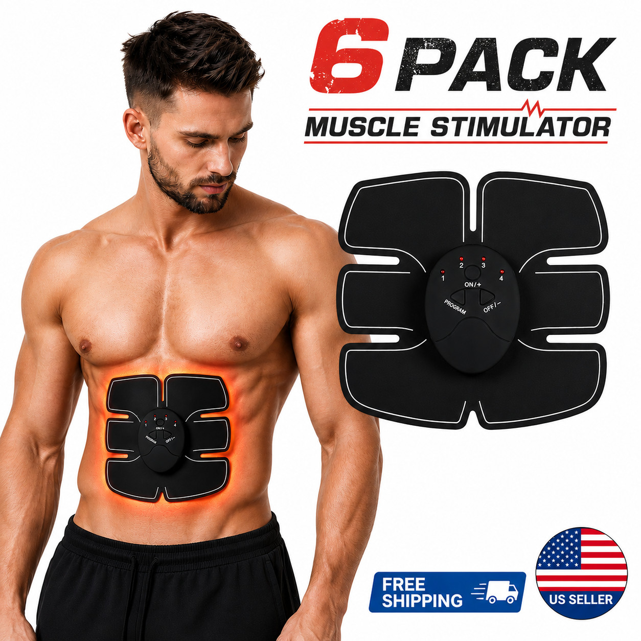 Smart EMS Abs Trainer Electronic Muscle Stimulator Body Toner Home Fitness