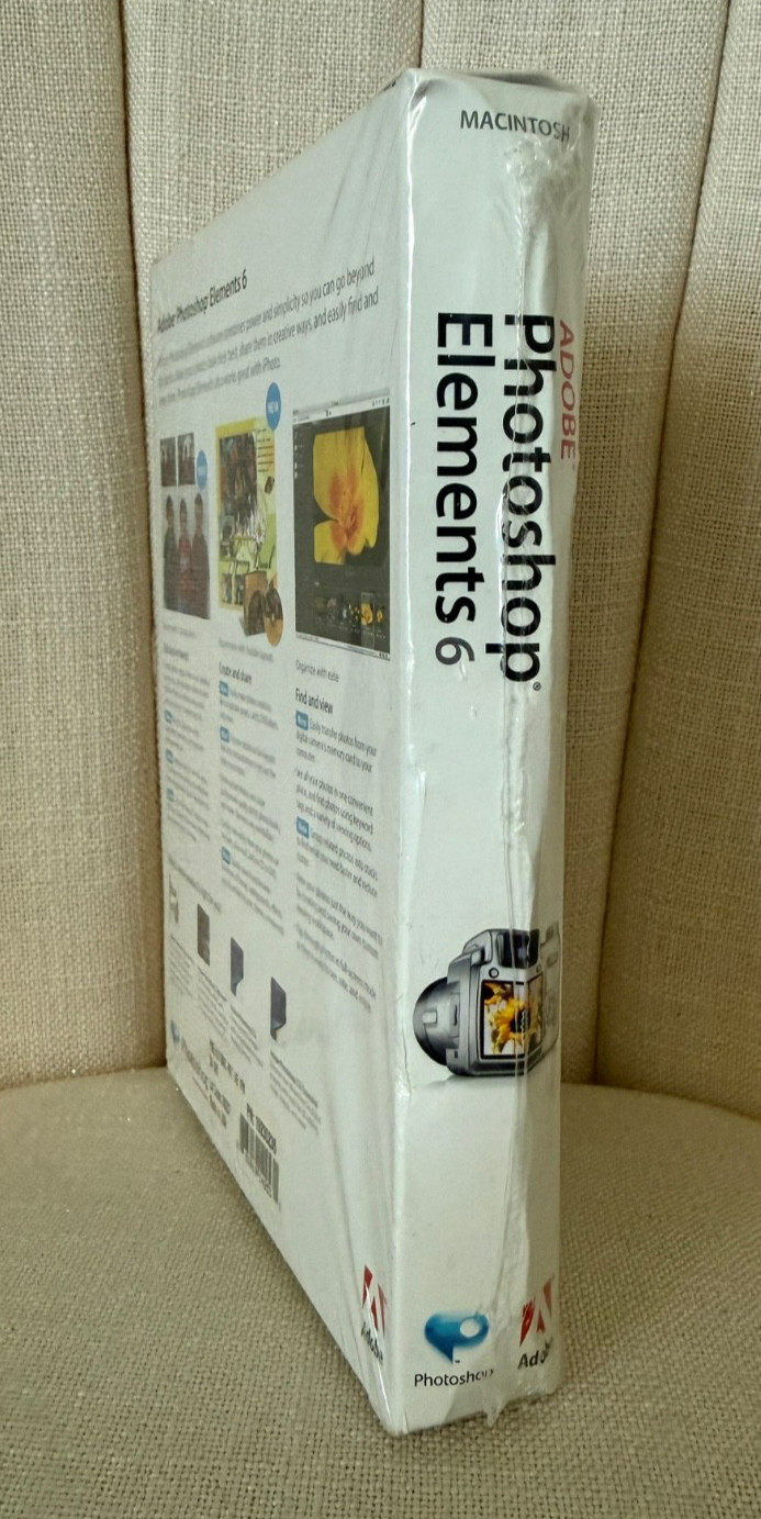 SEALED Adobe Photoshop Elements 6 2008 MAC iPhoto Compatible NEW Machintosh