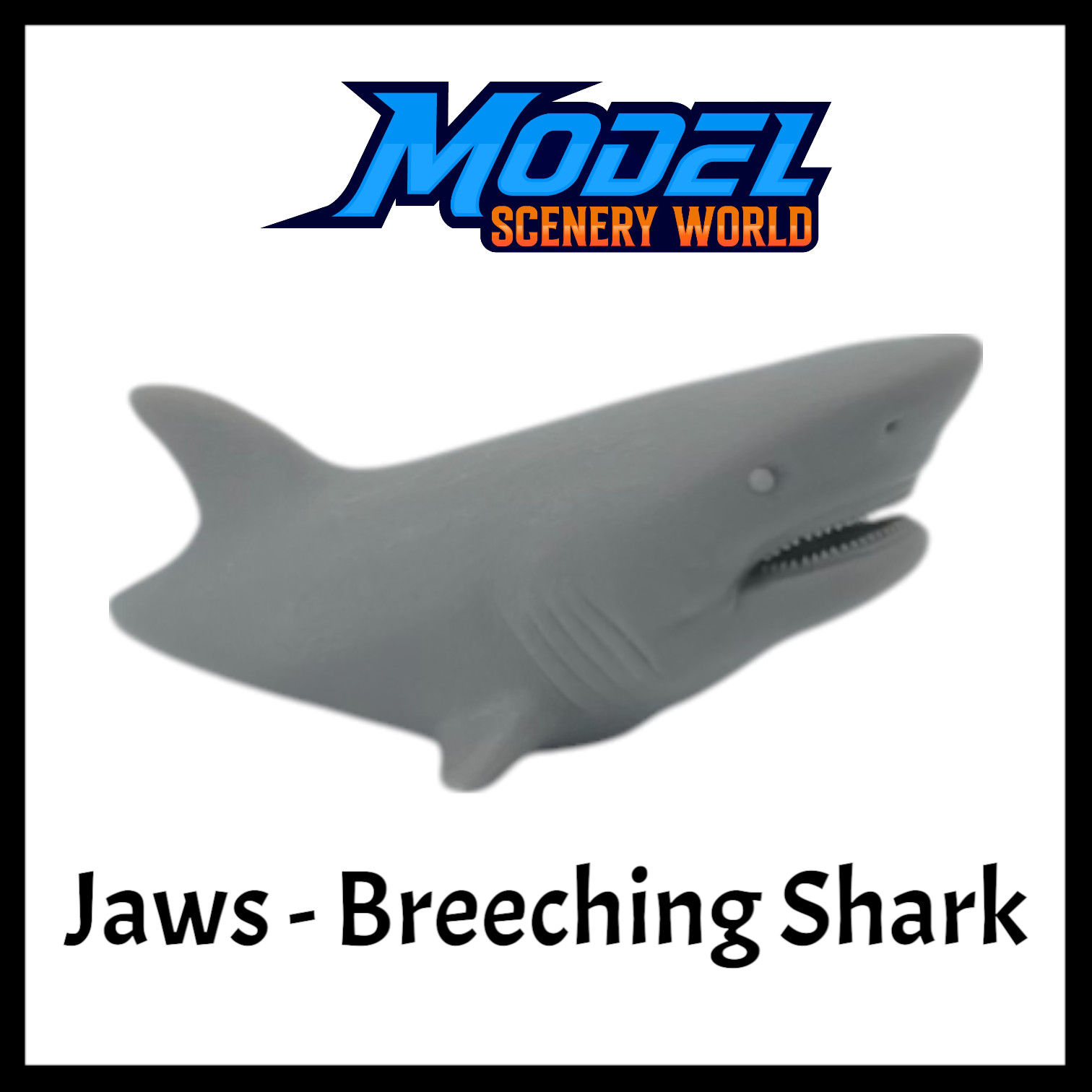 Jaws Breeching Shark - N Scale 1:160 - Gray