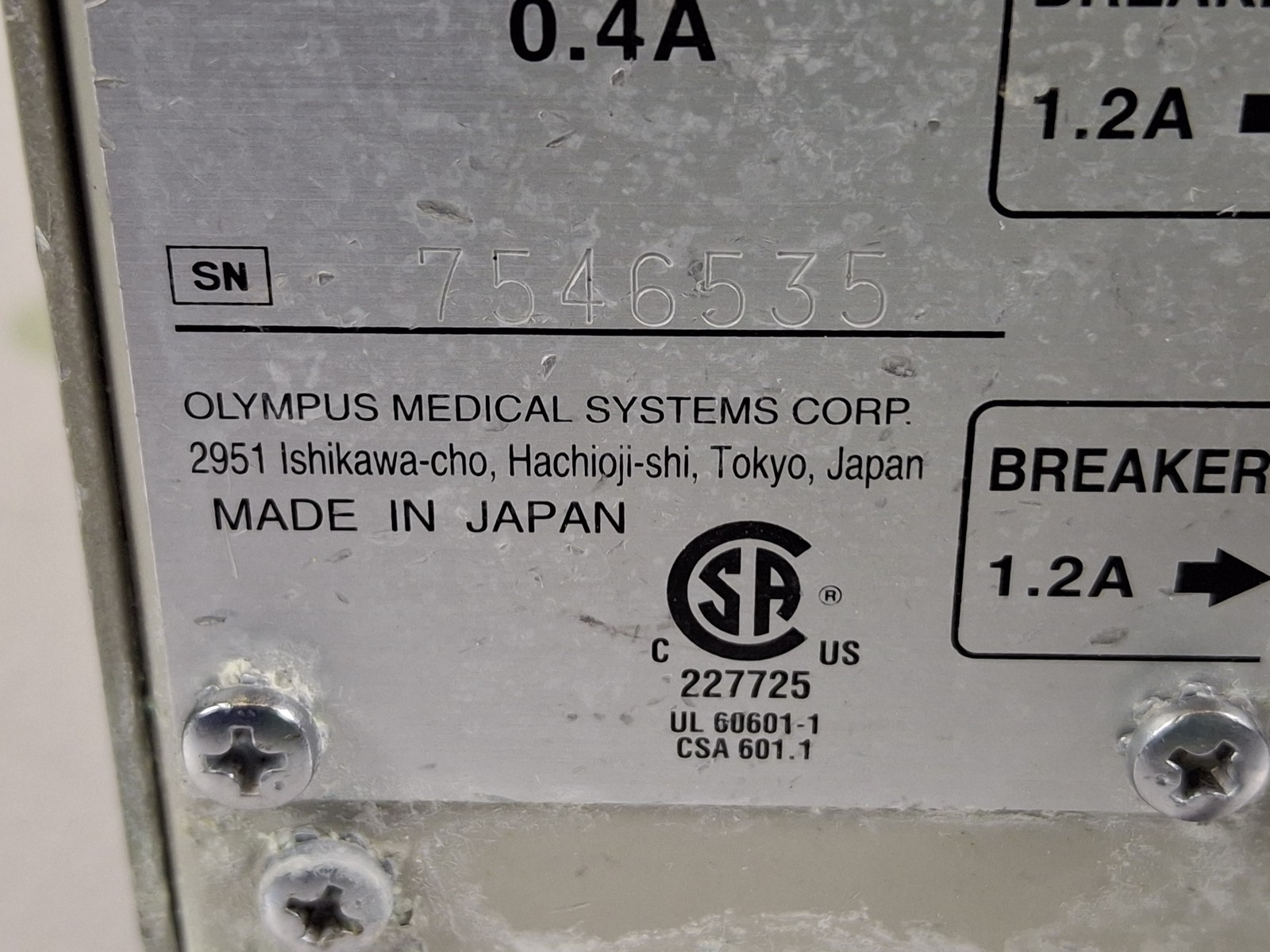 Olympus MU-1 Leakage Tester