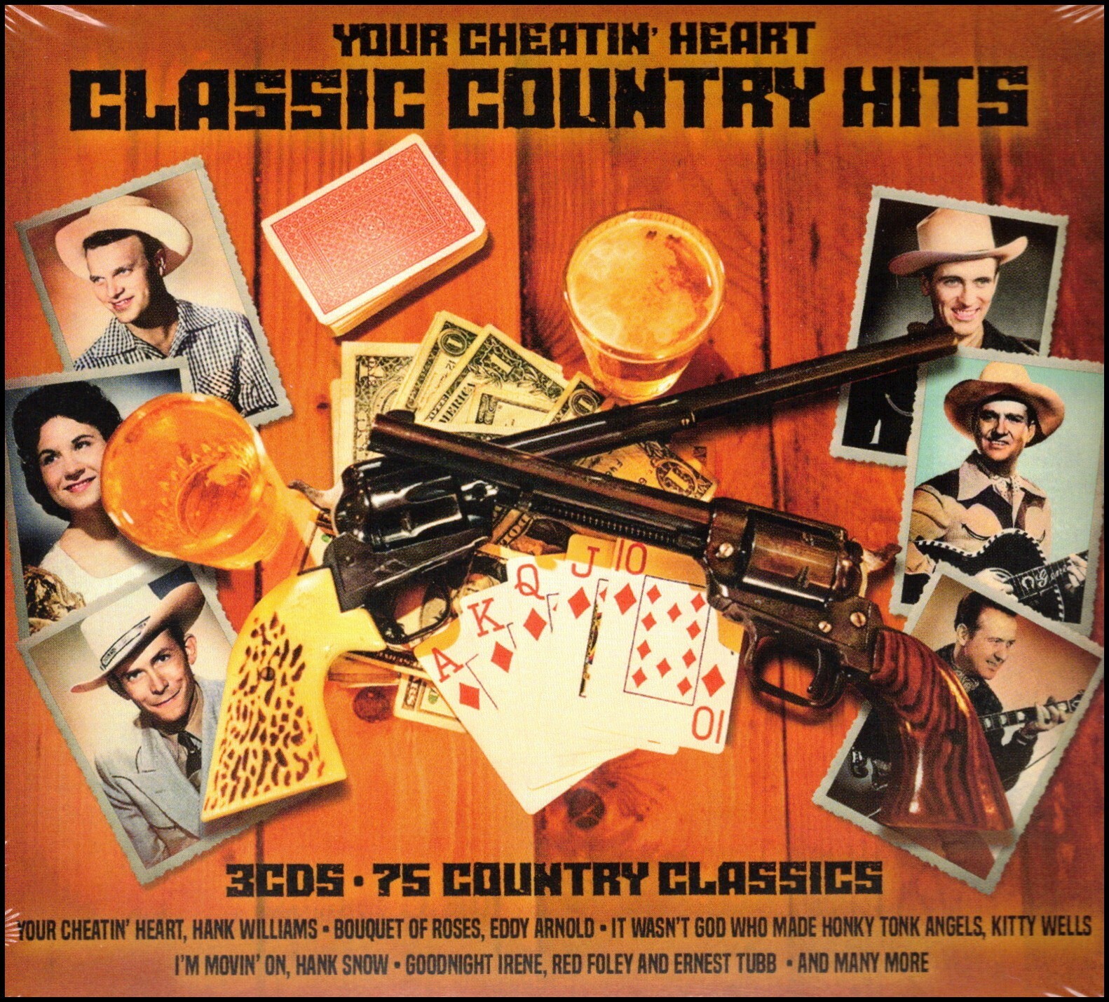 75 CLASSIC COUNTRY Hits * 50's & 60's  *  New 3-CD Set * All Original Versions