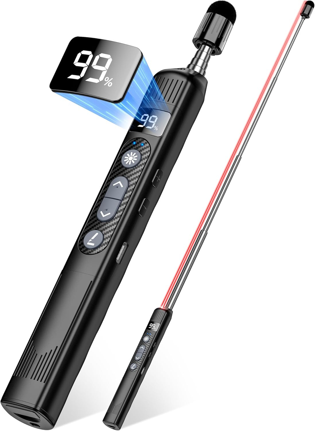 Writing Presenter Presentation Remote Control with Pointing Stick Extendable Power