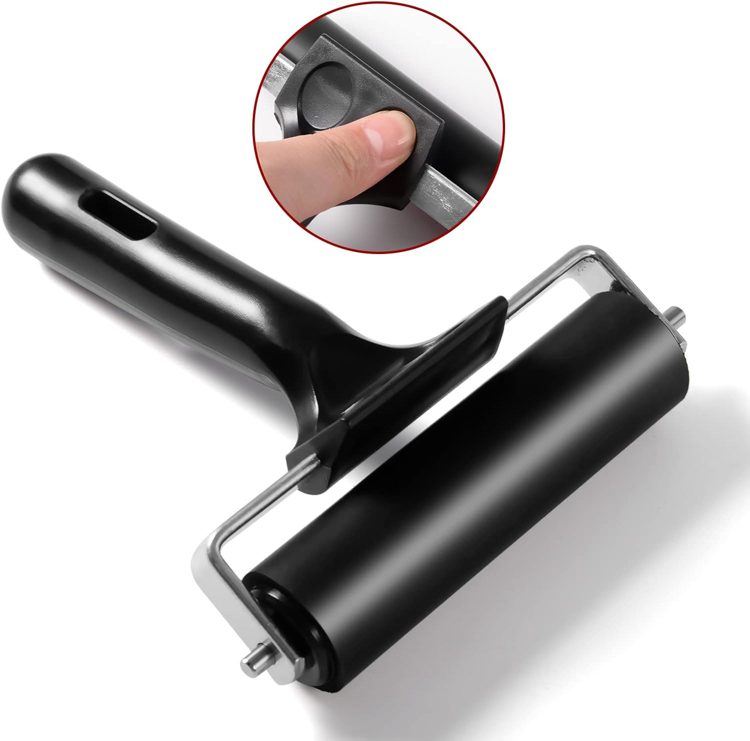 3 Pack Brayer Rollers for Crafting, Vinyl Rubber Roller Brayers, Printmaking Bra