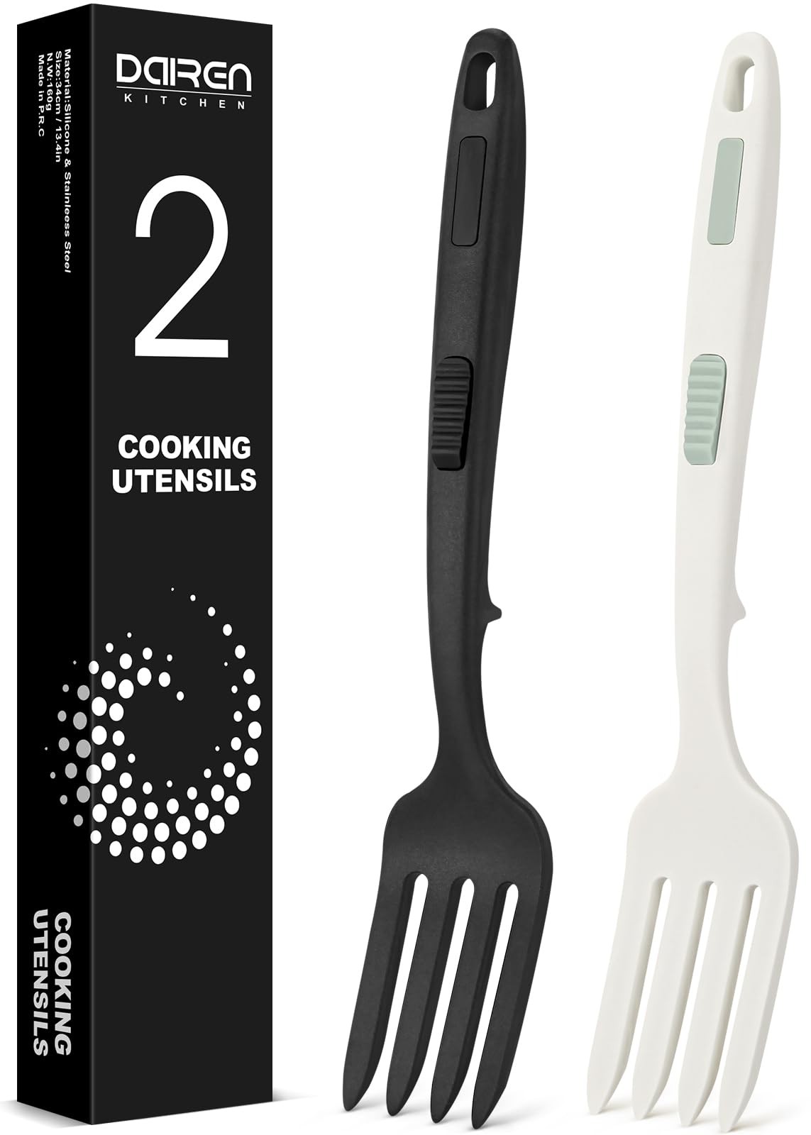 Silicone Flexible Cooking Fork, 11.6 Inch Heat Resistant, Large Non 11.6", BW