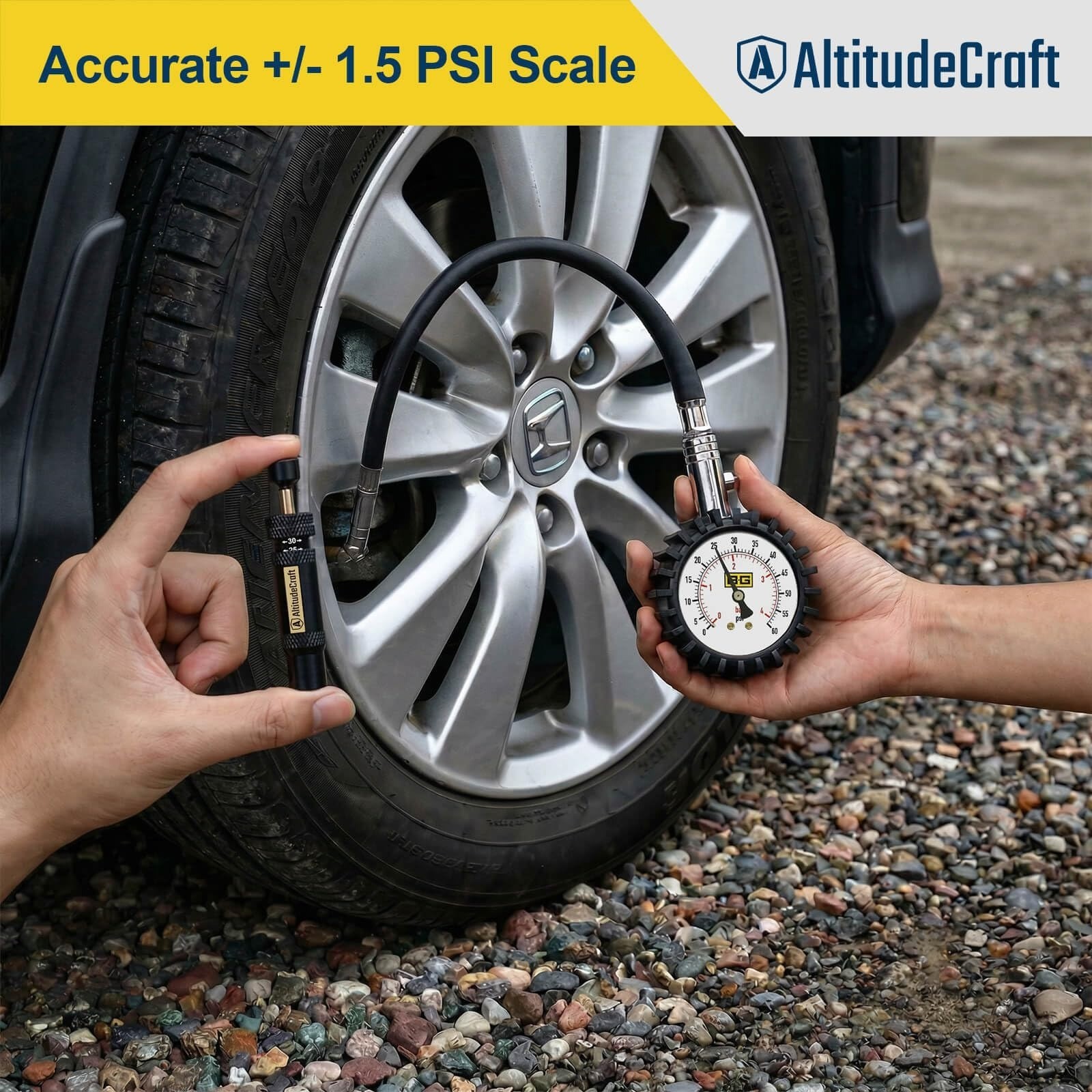 AltitudeCraft Automatic Tire Deflator Kit 4-Pack for Off-Road Use