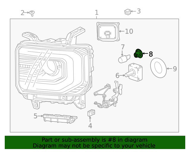 Genuine GM Front Side Turn Signal Lamp Socket 23507119