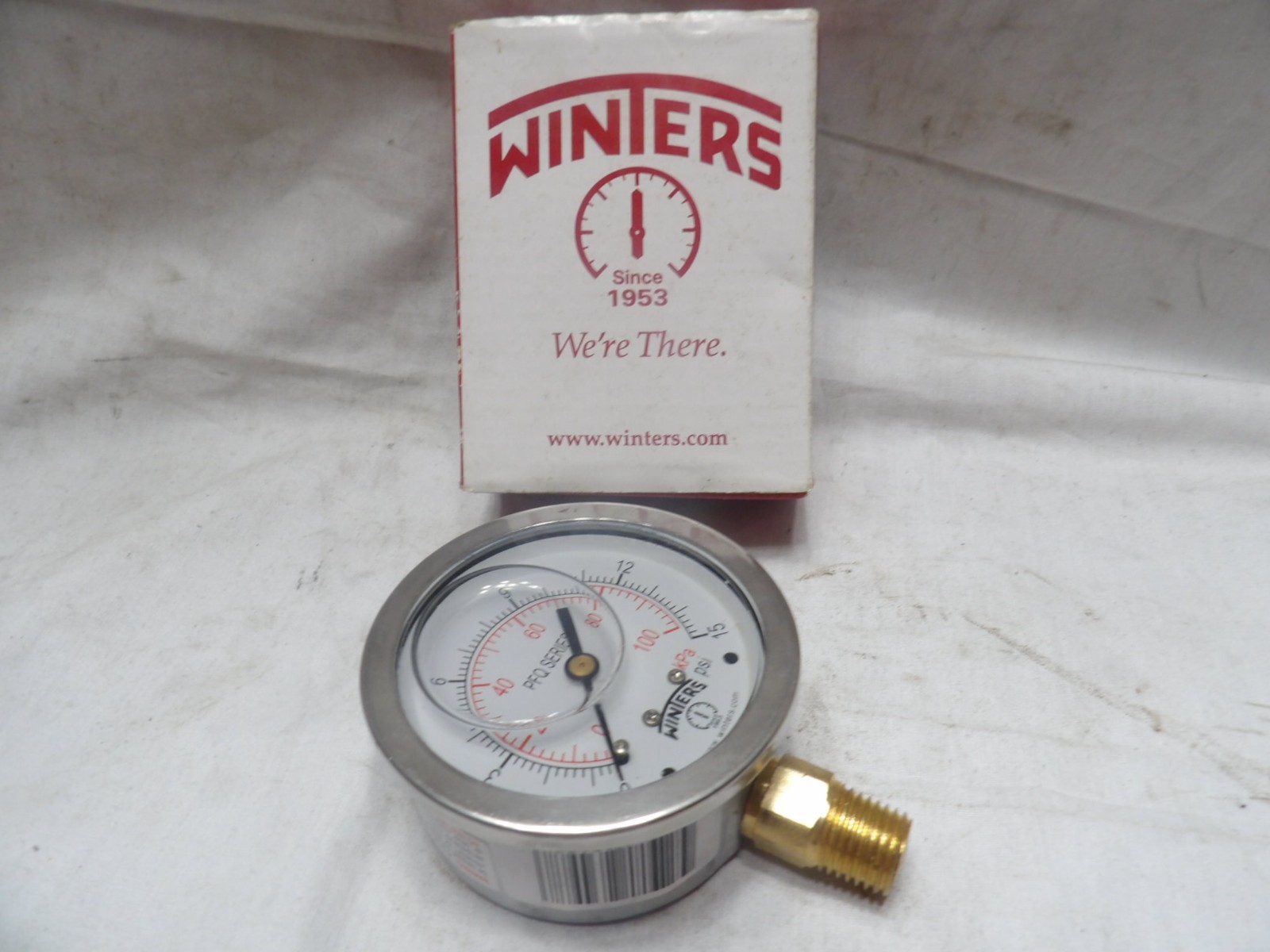 Winters 2-1/2" Liquid Filled Gauge 0 to 15 PSI PFQ800