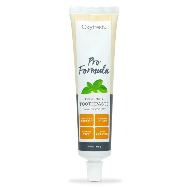 Oxyfresh Pro Formula toothpaste with Oxygene gluten free, fluoride free dye free
