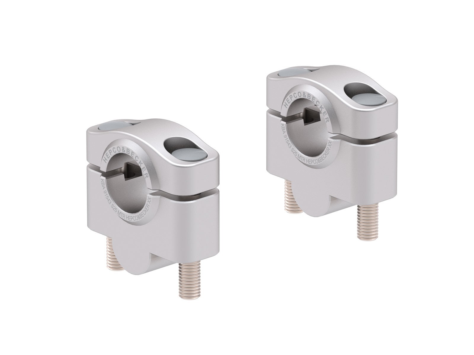 Honda CB 1300 2003-2009 Handlebar Risers 25mm Silver BY HEPCO & BECKER