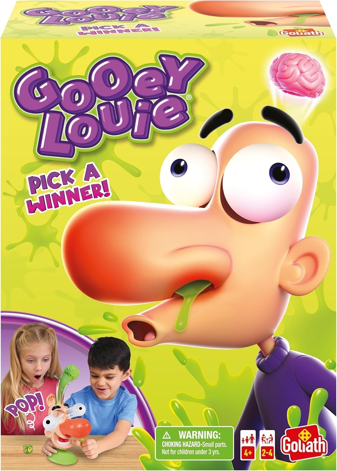 Goliath Gooey Louie Game - Pull Gooeys Out of Louie's Nose Game Free Shipping