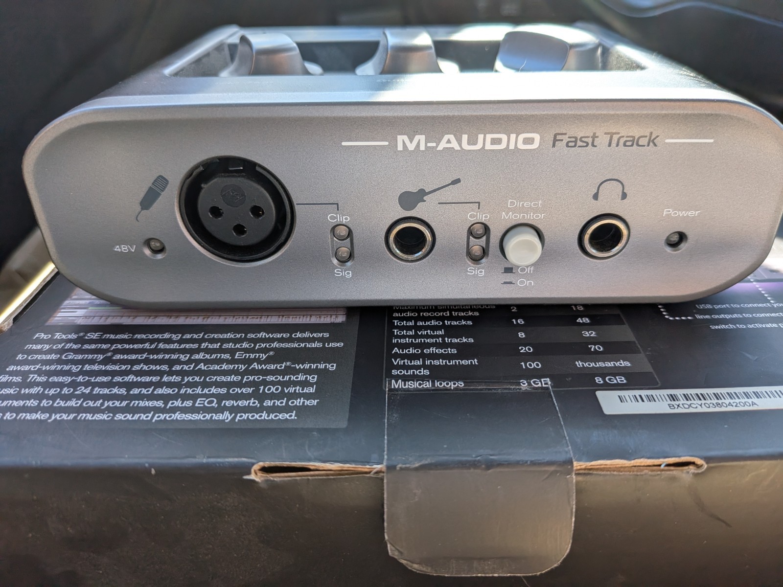 M-Audio ML03-00454 Fast Track Digital Audio Recording Interface W/Phantom Power