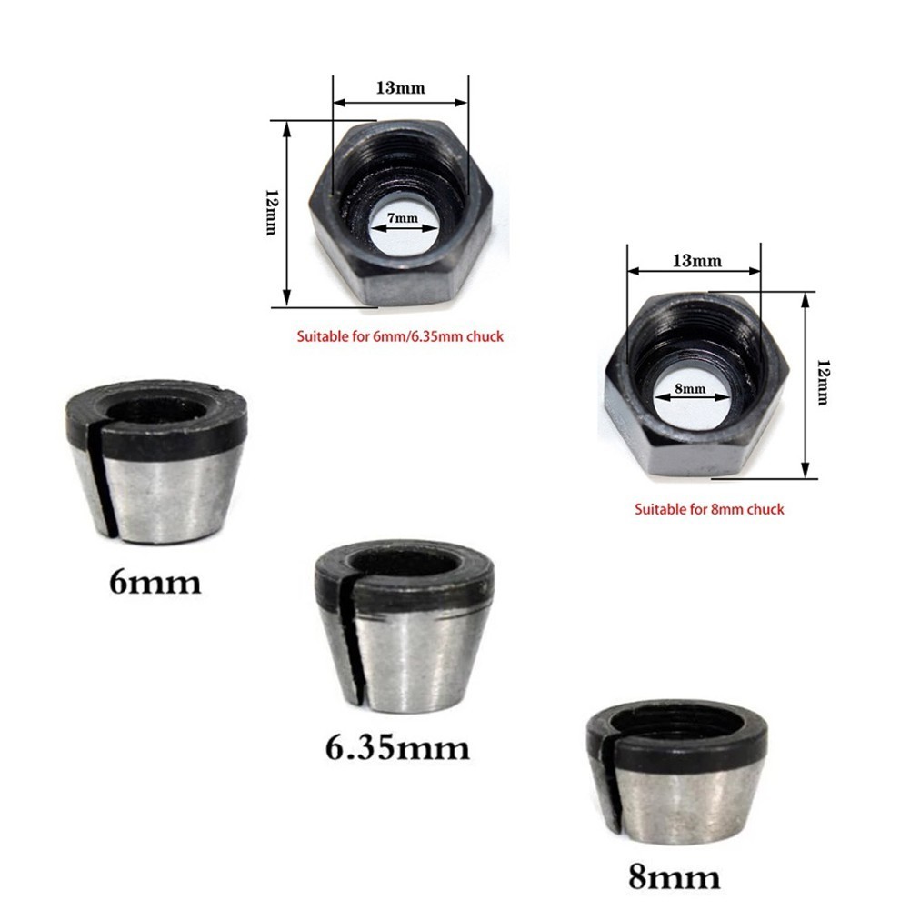 Router Collet Extension Chuck Adapter Woodwork CNC Milling Bits Extension Rod