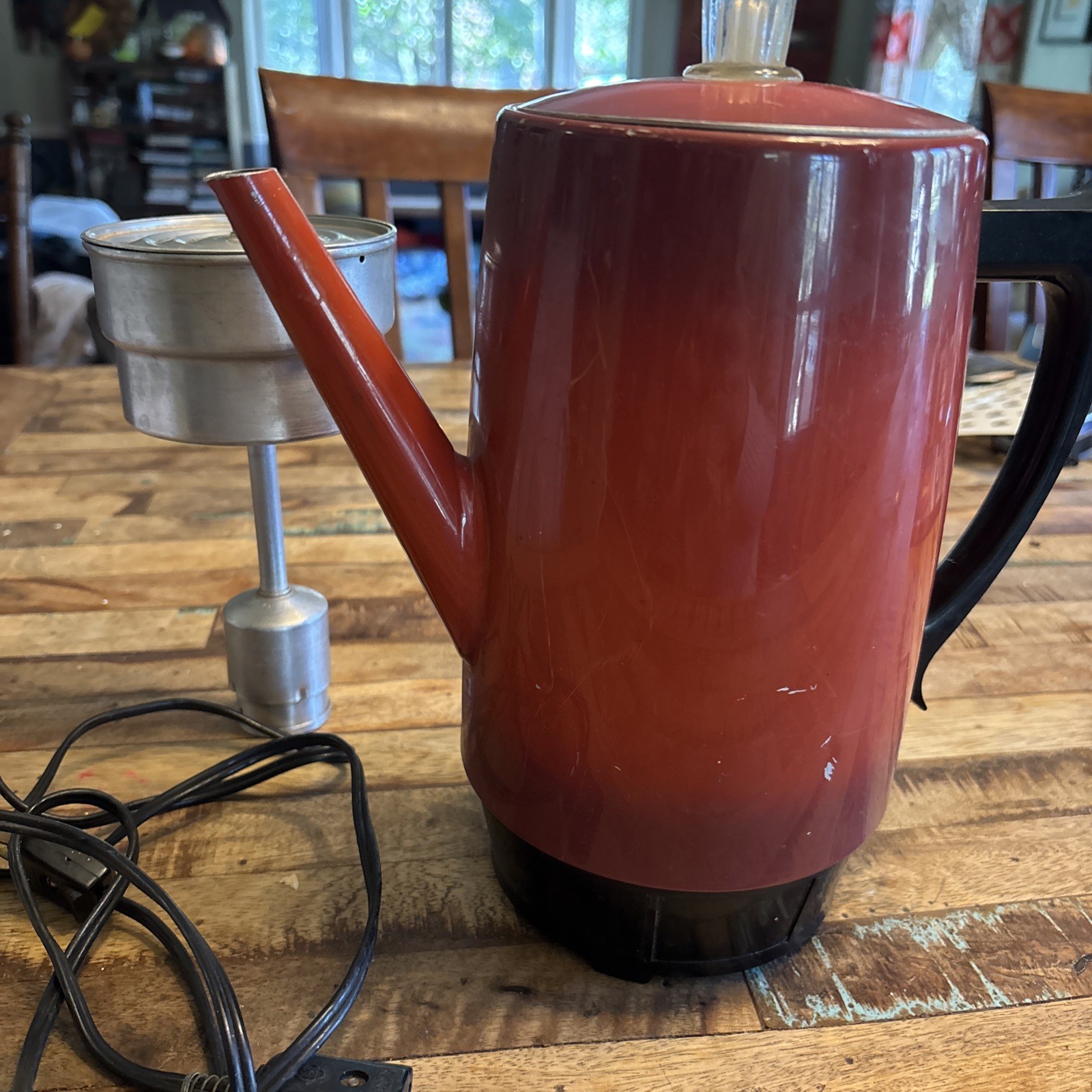 Westmark Vintage red and black automatic 9-Cup Percolator with Cord model 1850