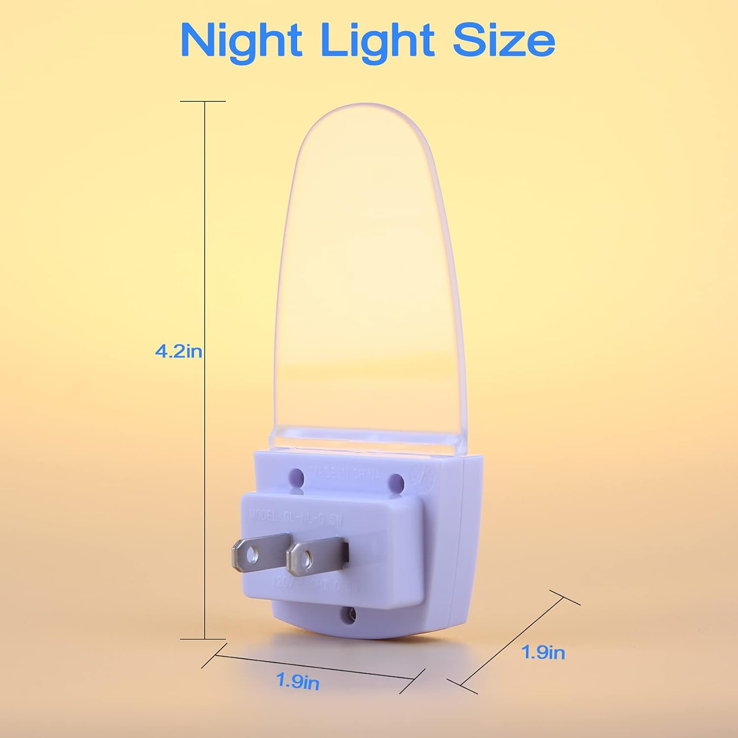 Motion Sensor Night Light 2 Pack, 0.5W Plug in Motion Activated LED Night Lights