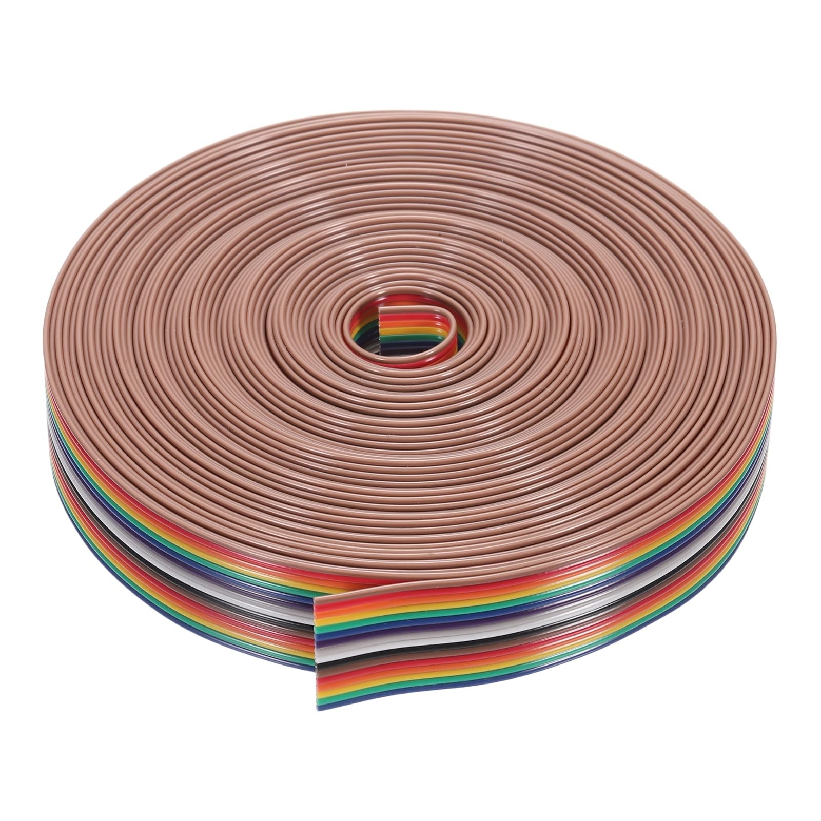 30 FT 16Pin 1.27mm Flat Rainbow Ribbon Cable Breadboard Jumper Wires Electronic