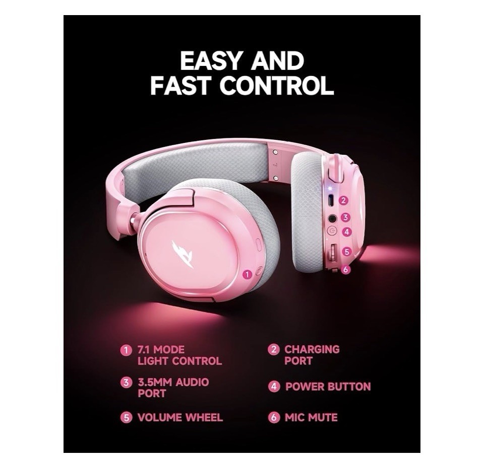 Valorise Wireless Gaming Headset, 7.1 Surround Sound.