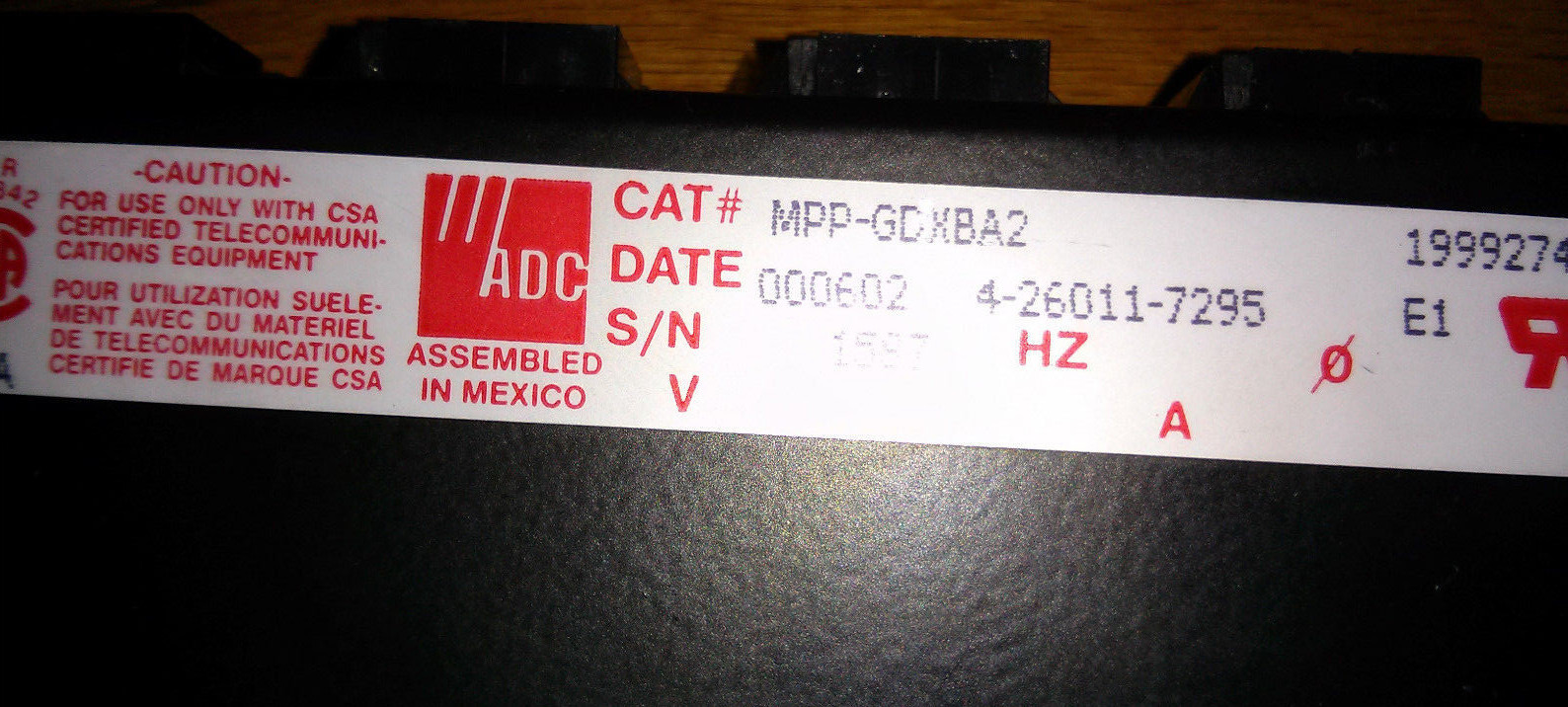 ADC MPPGDXBA2 Patch Panel 4 Wire RJ48c, 28 Position RJ48c Wire Wrap