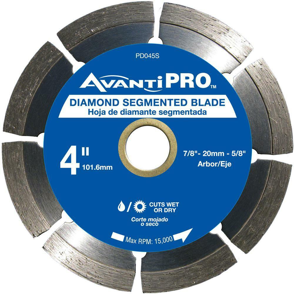 Avanti Pro 4 in. Segmented Diamond Blade Concrete Masonry HD-S40S8, NEW (44R)
