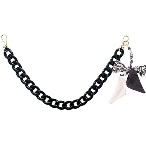 Dilrlet Acrylic Leopard Print Purse Chain for Women - 17.7in Chunky Bag Style D