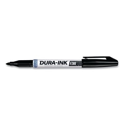 Dura-Ink 15 Marker, Black, 1/16 in, Felt Pack of 12 LA-CO Industries Inc  96023