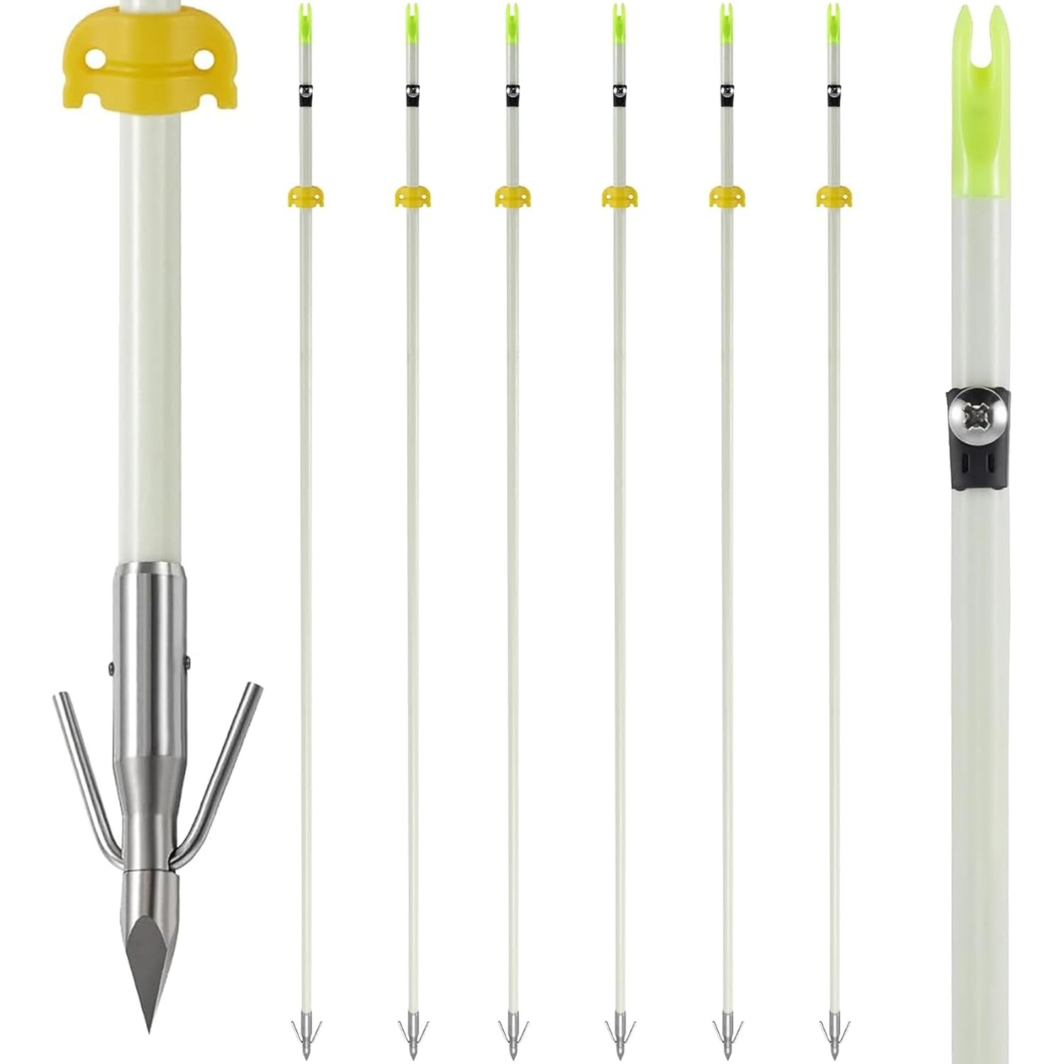 Bowfishing Arrows 32 Inch Broadhead Safty Slides Fishing Gear Equipment Supplies