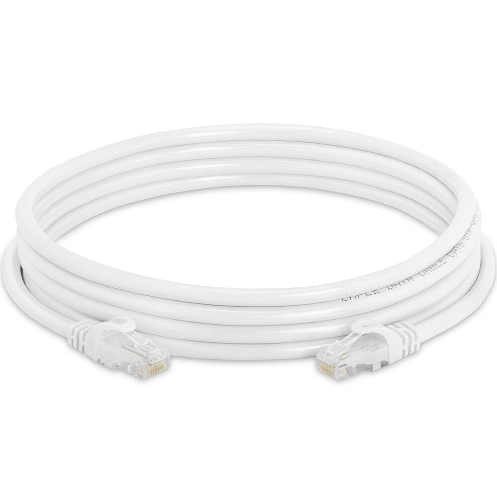 10FT Cat6 Ethernet Cable UTP LAN Network Patch Cord RJ45 Cat 6 Cable - White