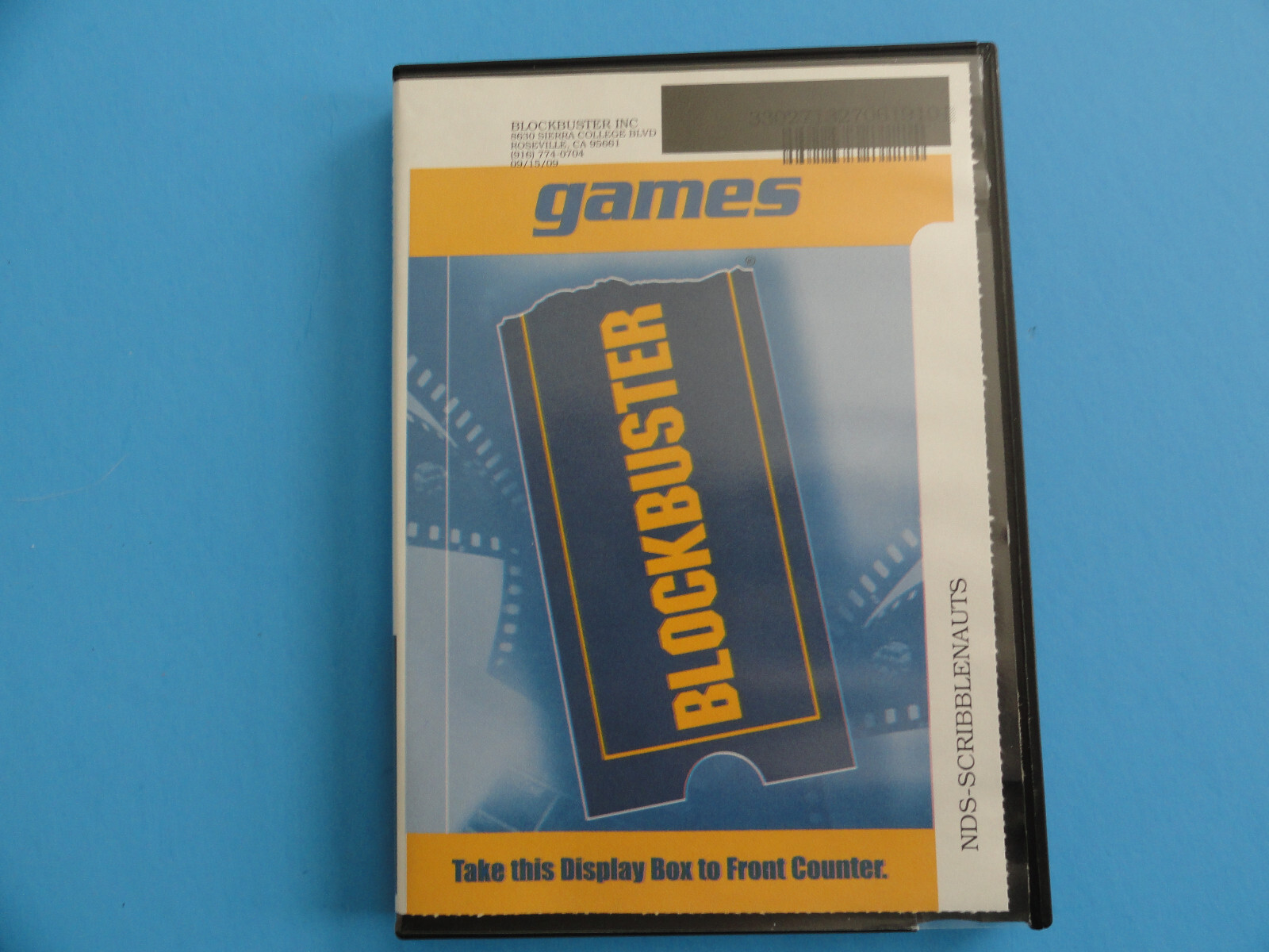 NINTEND DS SCRIBBLENAUTS BLOCKBUSTER VIDEO RENTAL CASE