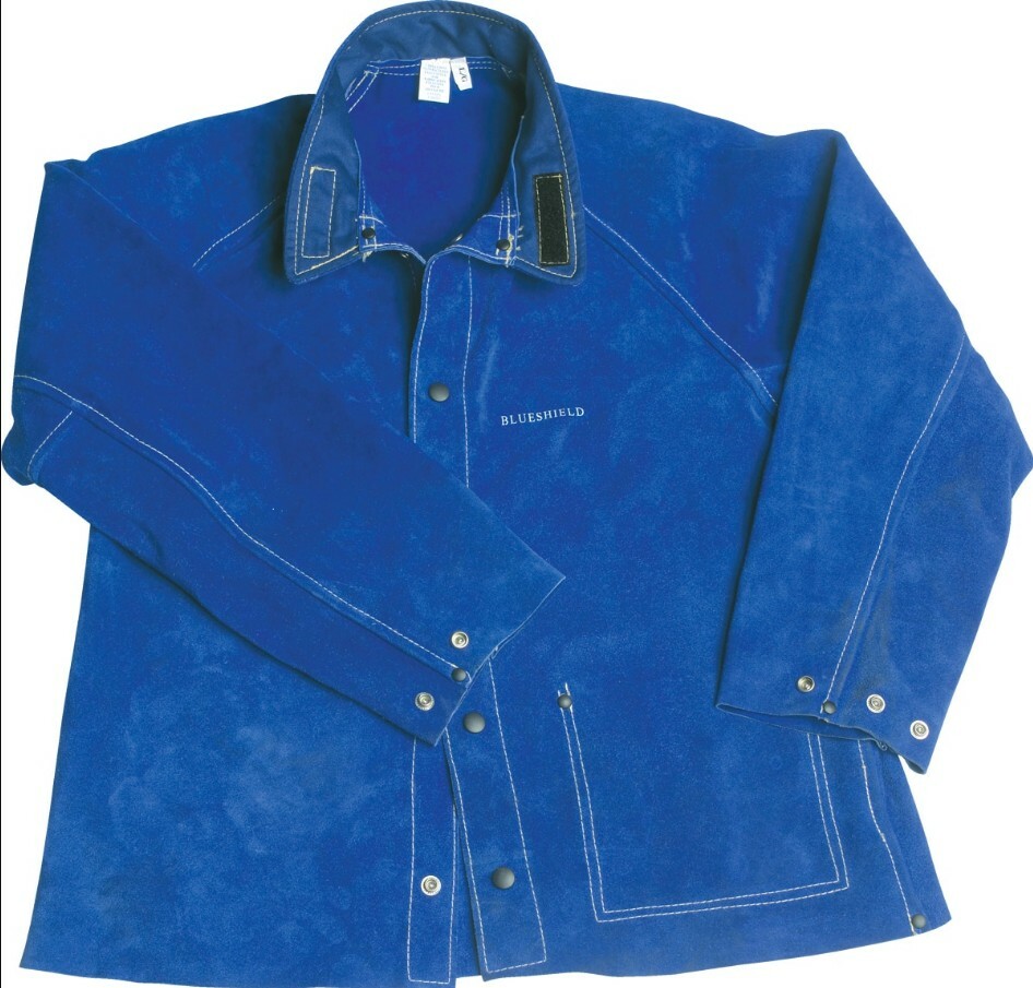 BLUESHIELD Leather Welding Jacket Blue XLARGE