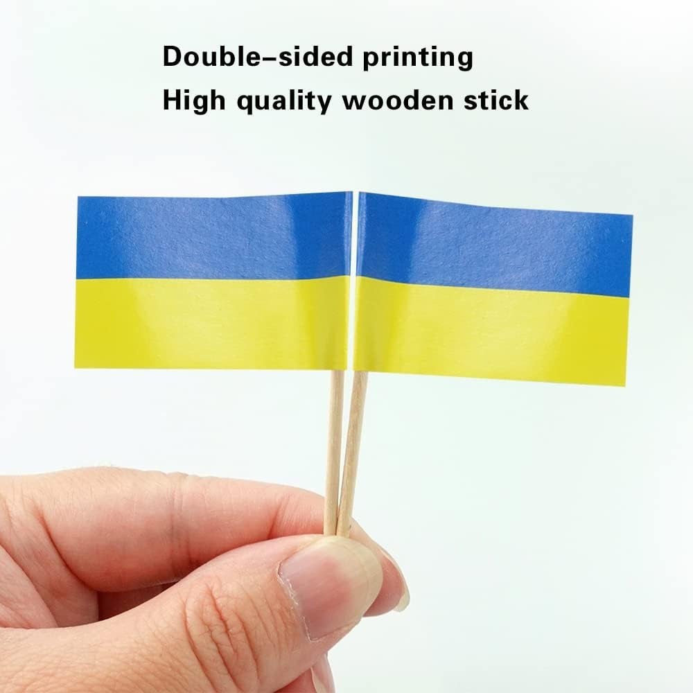 Ukraine Flag Ukrainian Flag, Small Mini Toothpick Flags for