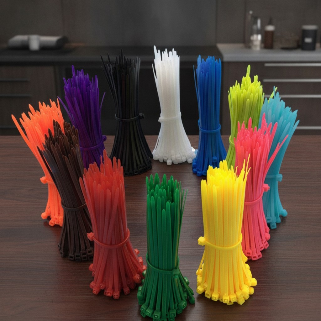 1200 Pieces Zip Ties, Multi-Purpose Assorted Colored Self-Locking Nylon Cable Zi