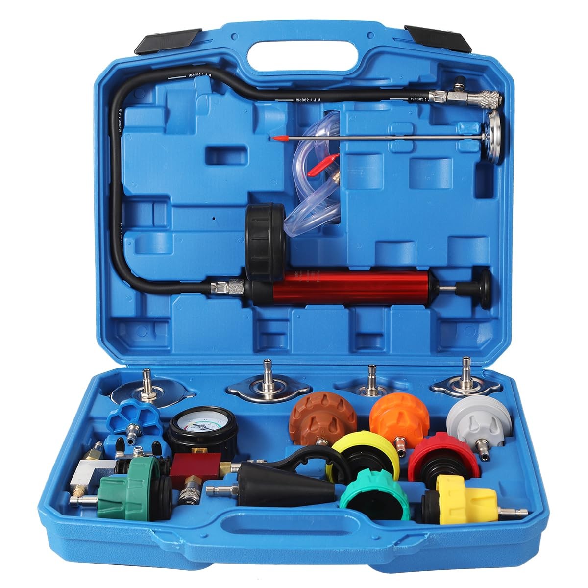Wenzhon Radiator Pressure Tester Kit, Coolant and Blue 16PCS