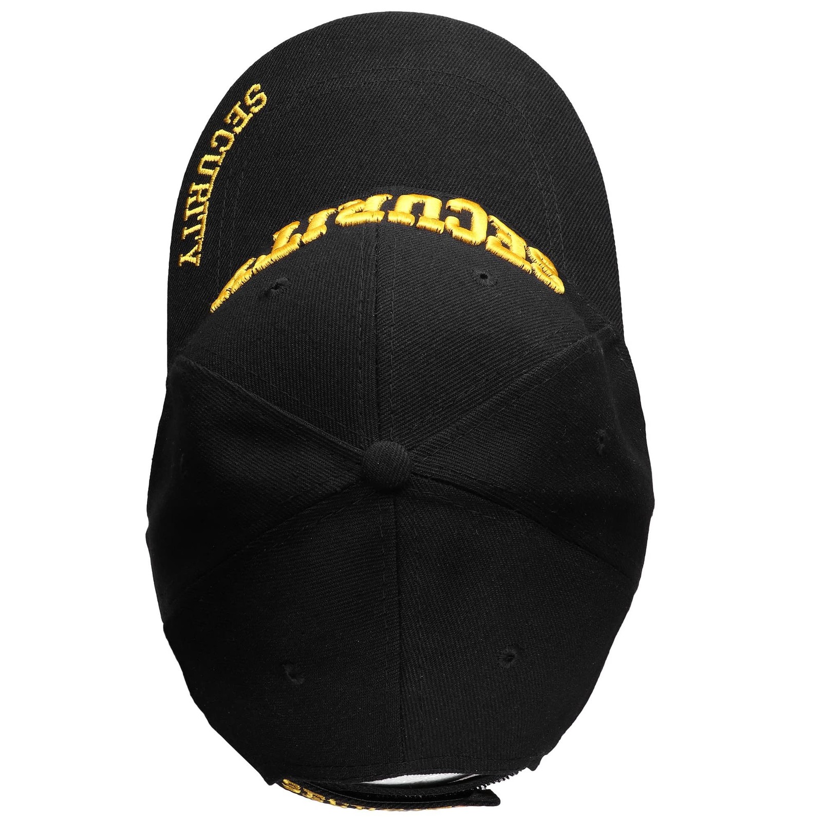Wholesale 12-Pack Security Hat Baseball Cap - Gold or White Embroidery Securi...