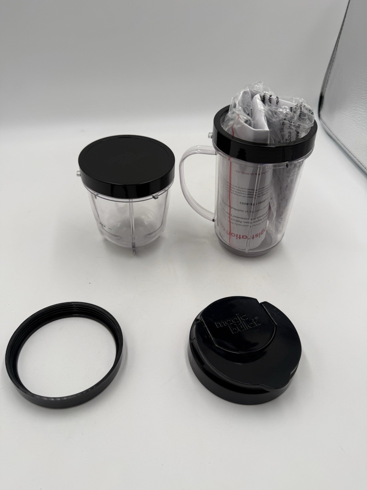 Magic Bullet MB1001 Mug with Handle and Short Cups with Lids  Parts Only New