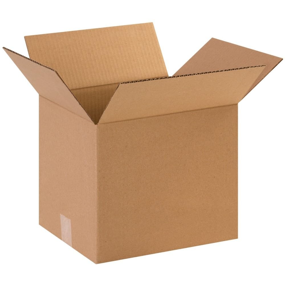 BOX USA 121010 Corrugated Cardboard Box 12"L x 10"W x 10"H 25-Pack