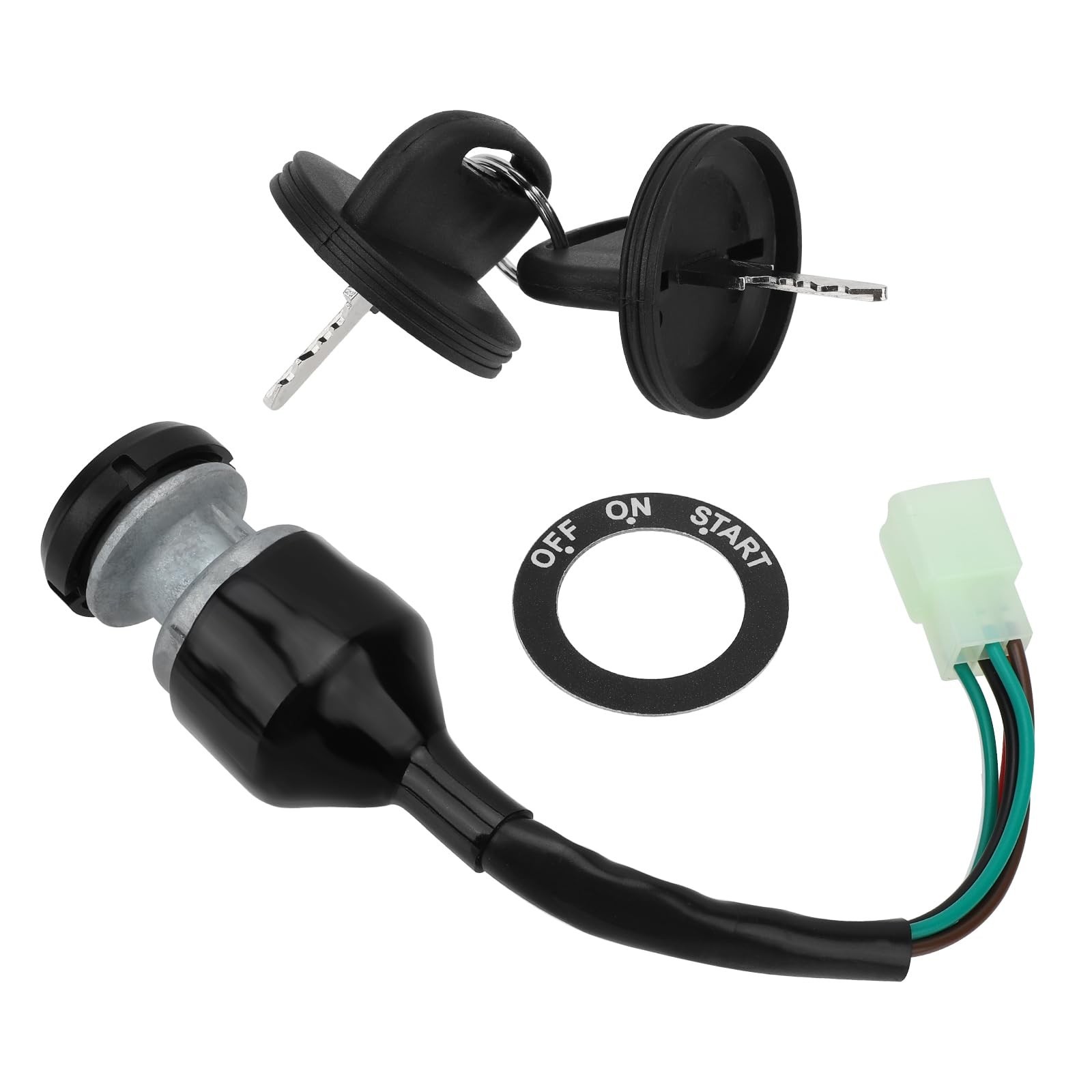 JAVIK Ignition Key Switch, Push Button, 3-Position, Black, Manual Operation, ...