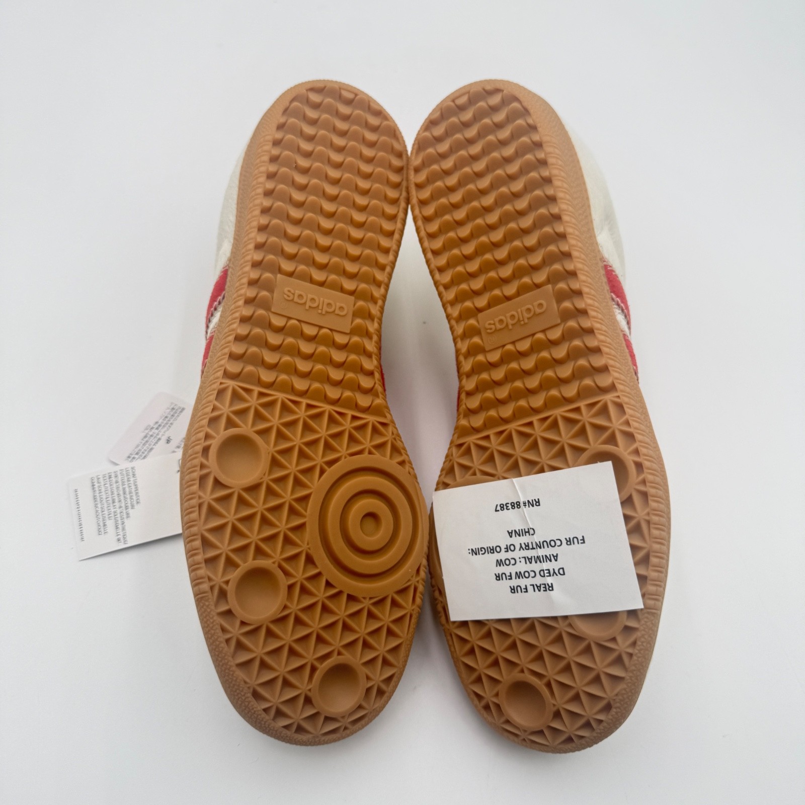 Adidas Women's Size 5 Samba OG Pony Hair Pack - Wonder Beige Better Scarlet