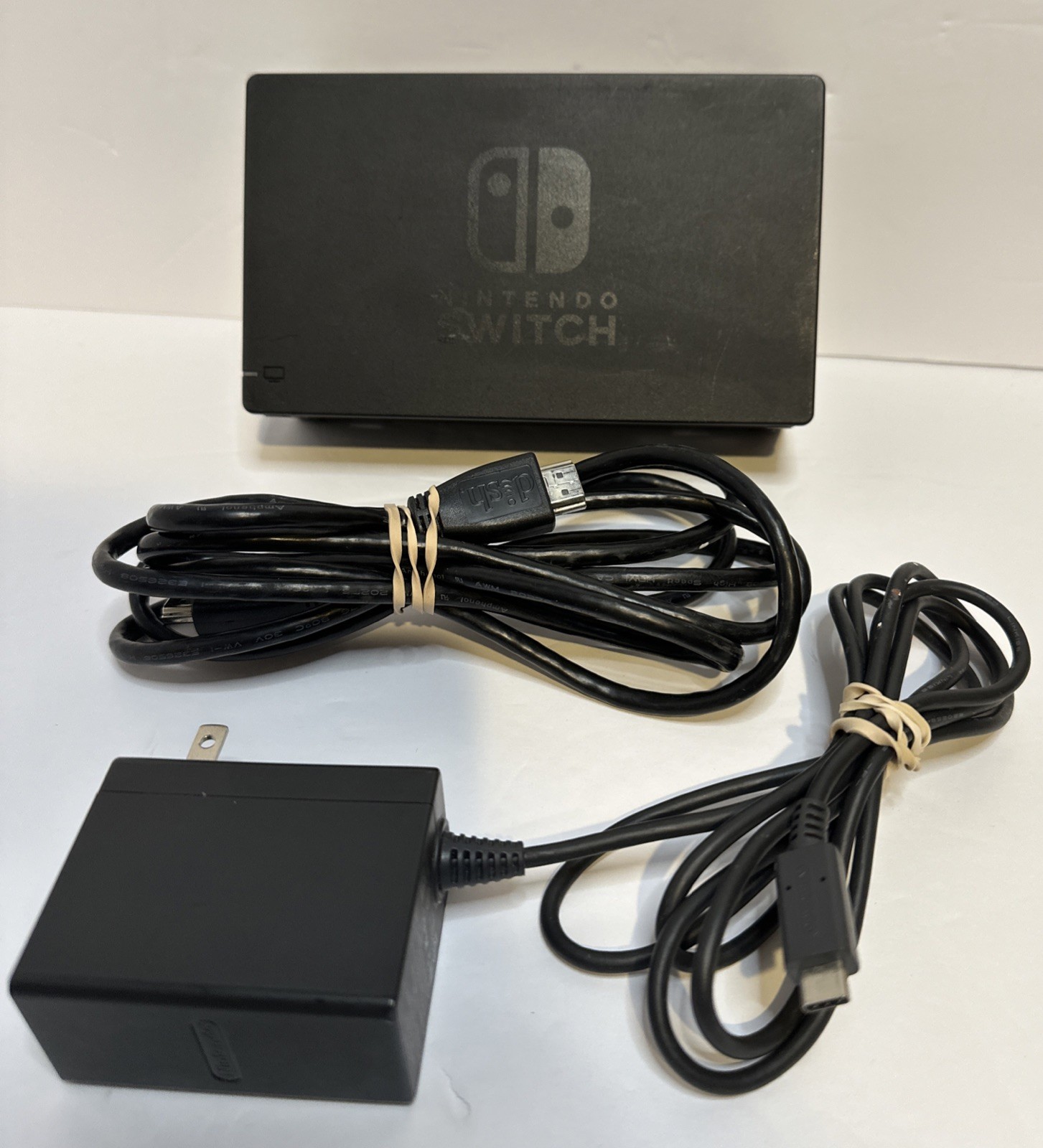 Black Nintendo Switch OEM Original Dock + HDMI Cable & Charger Brick Set HAC-007