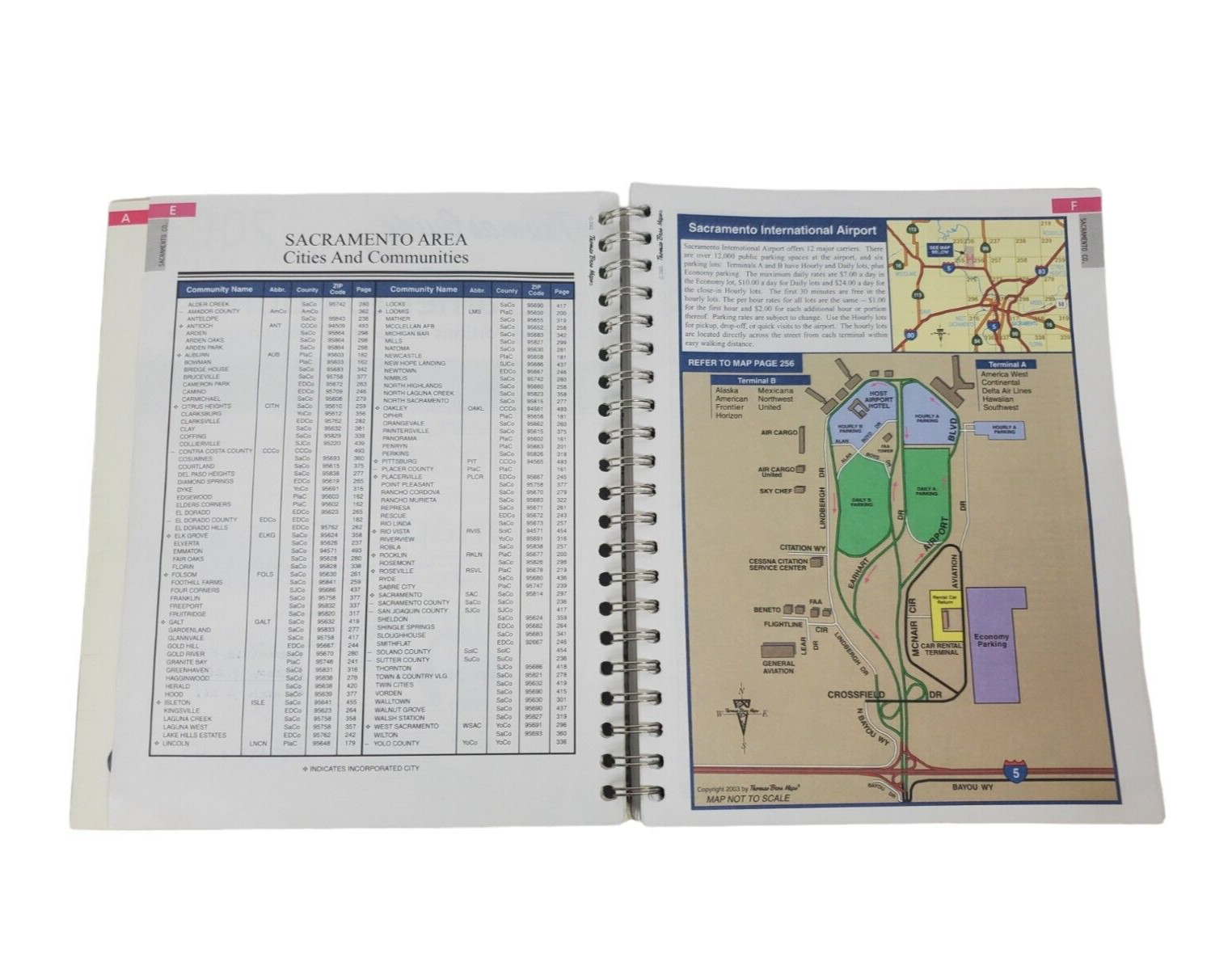 Thomas Guide Sacramento County Street Guide 2003