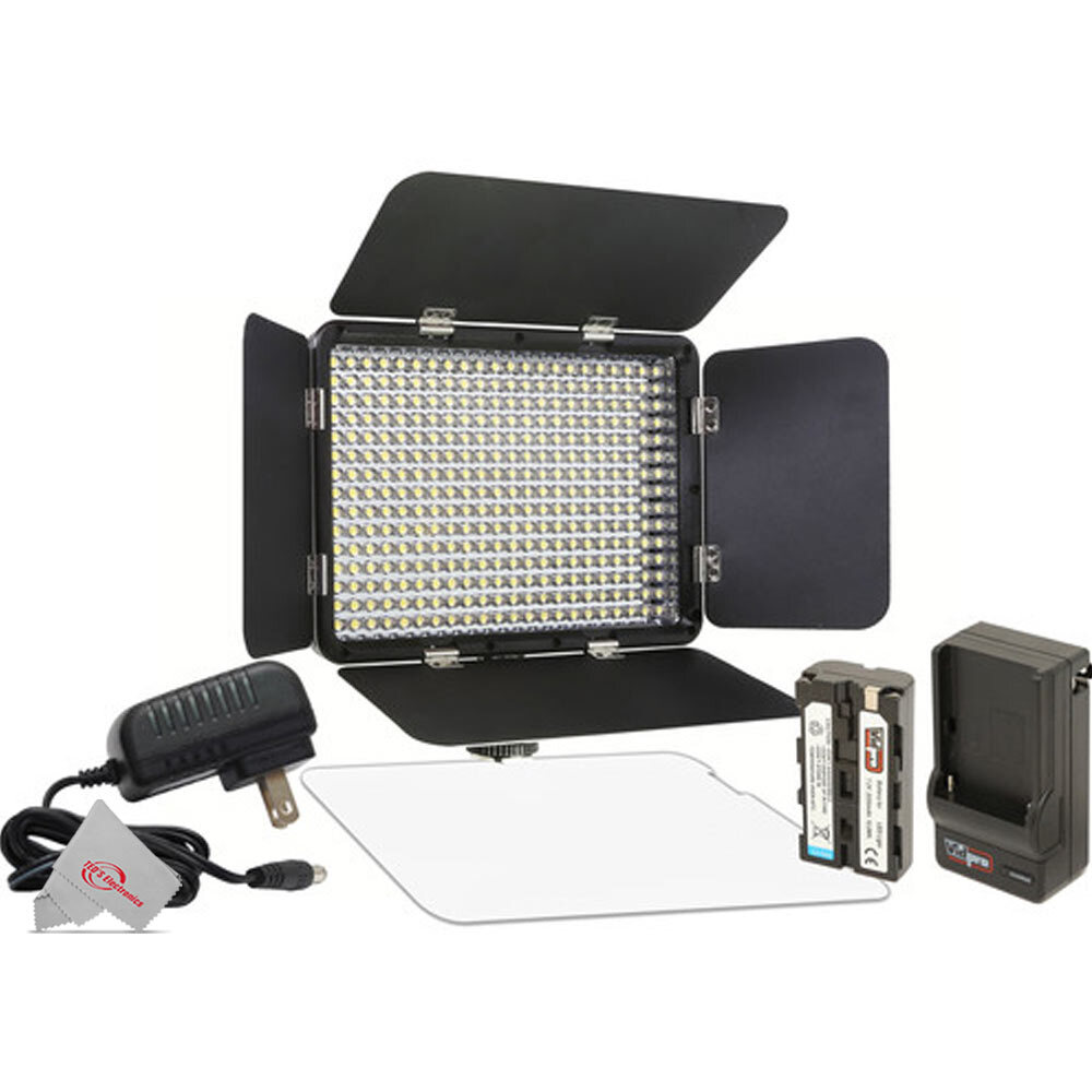 Vidpro LED-330X Varicolor Video Light Kit + Tabletop 27" Adjustable Light Stand