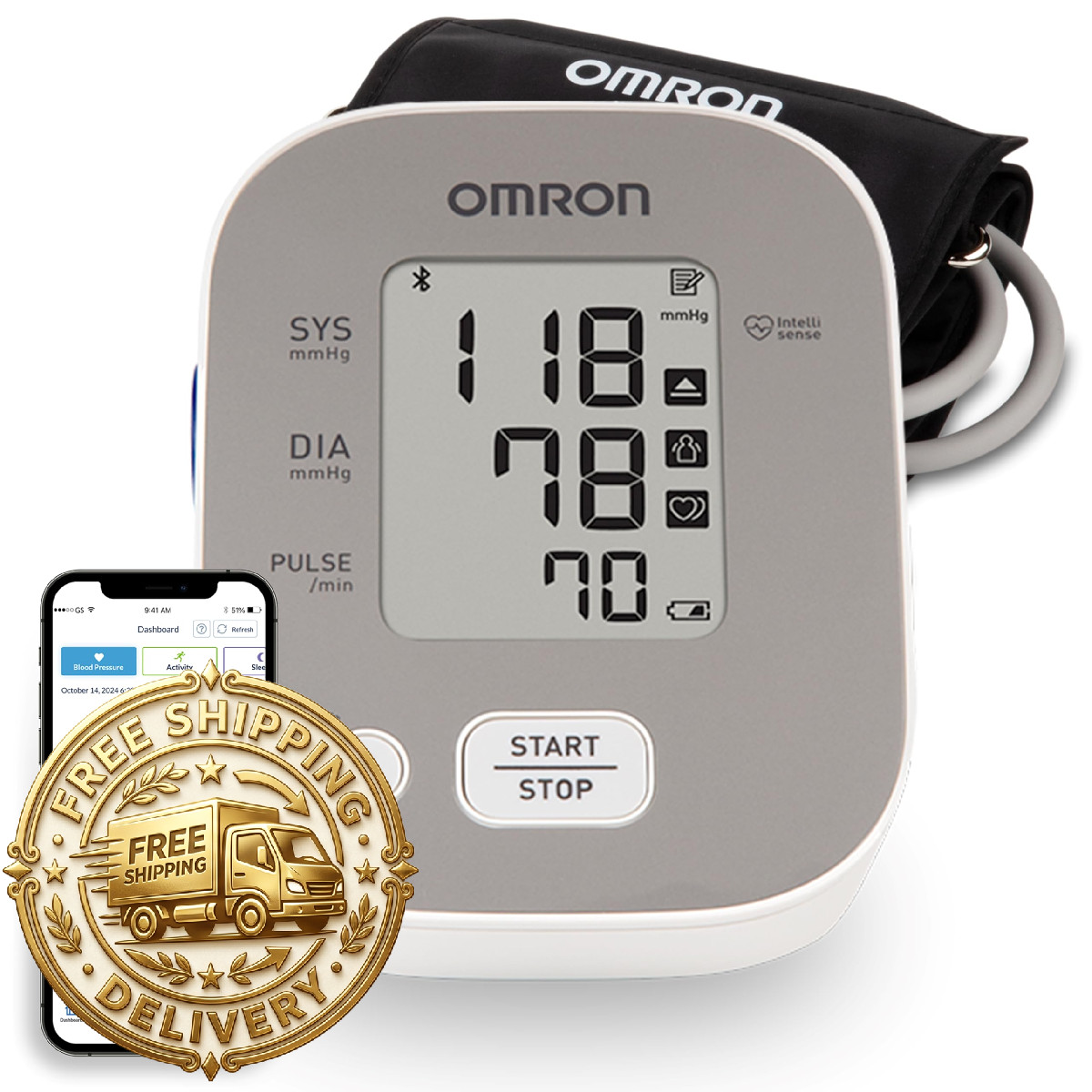 Omron Bronze Blood Monitor For Home Use Arm Blood - 1