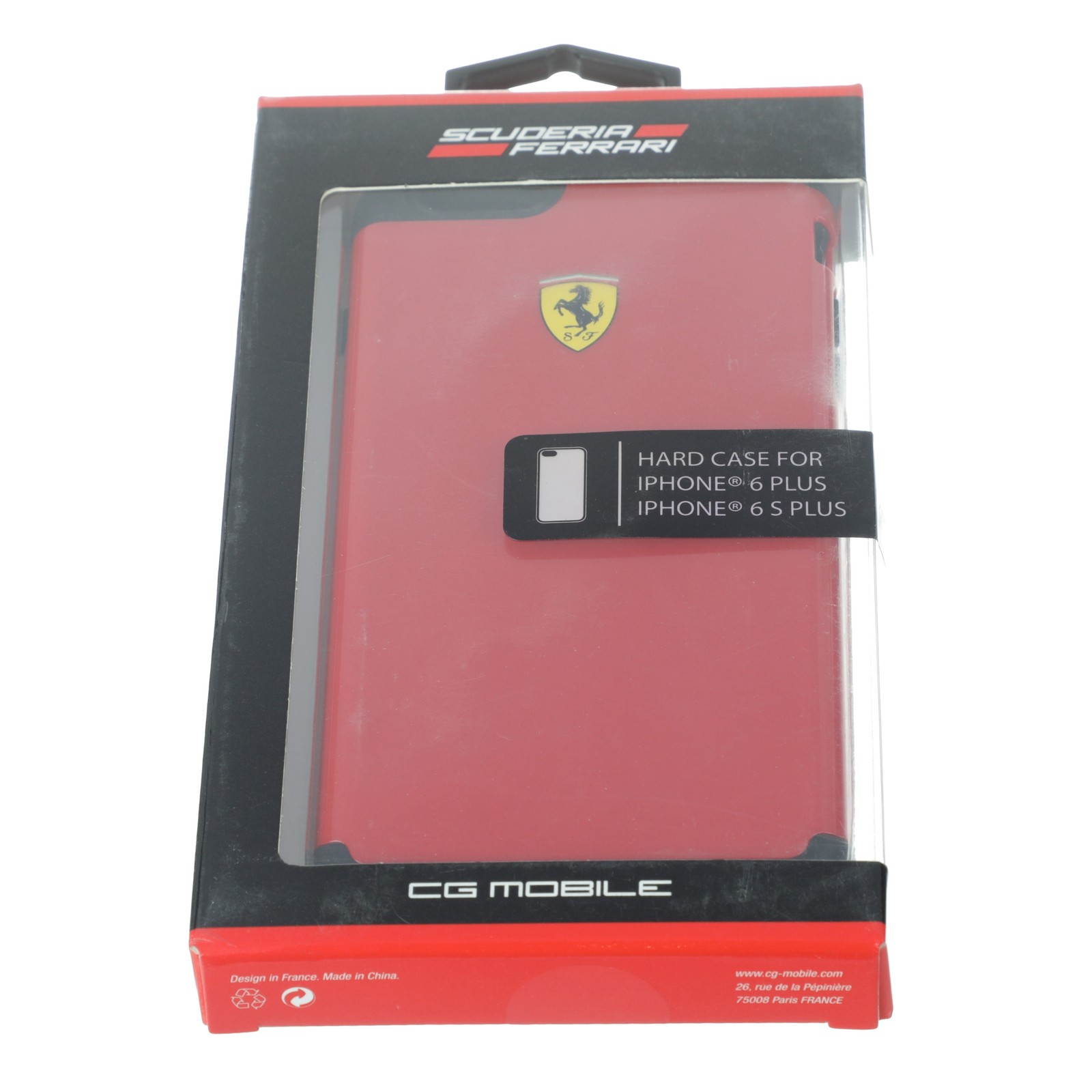 GENUINE Scuderia Ferrari iPhone 6/6S Plus Red Hard Case W/Prancing Horse FR4926