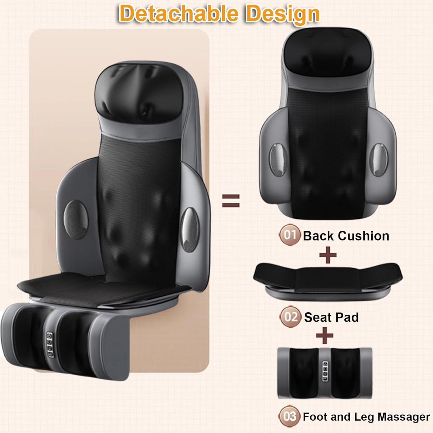  3D Kneading Full Body Massage Mat With Heating And Vibration Function