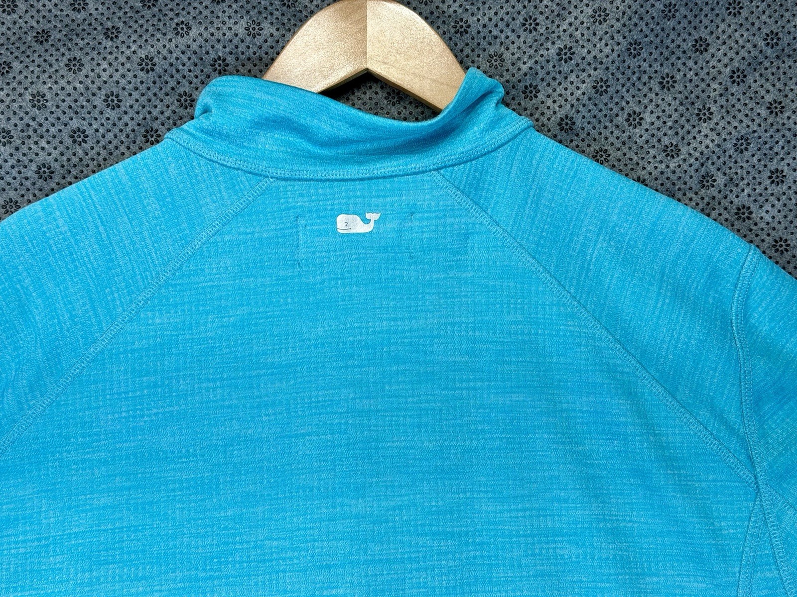 Vineyard Vines Pullover Mens XL Turquoise Performance Quarter Zip Long Sleeve