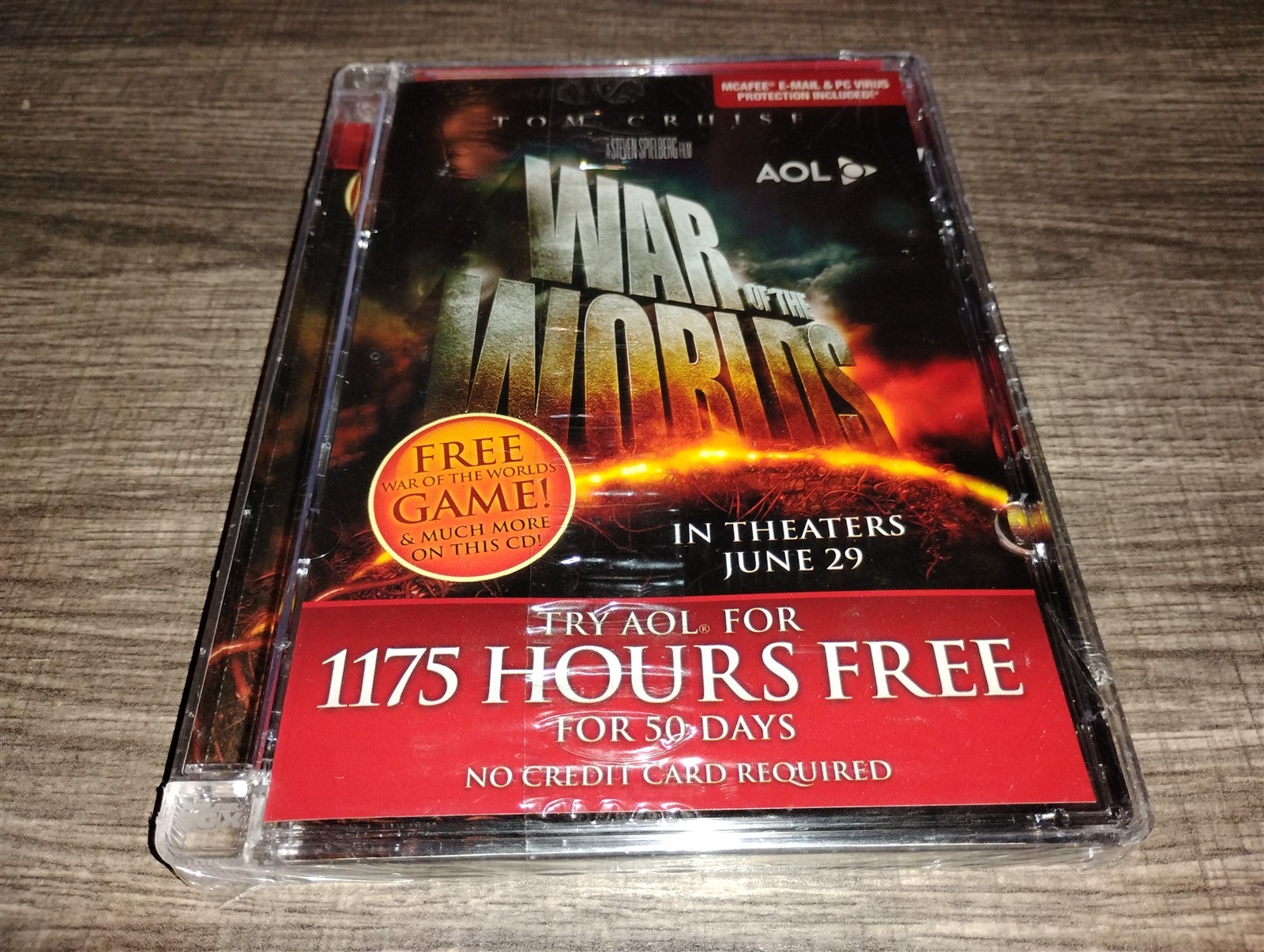Tom Cruise War of the Worlds 2005 Spielberg AOL 9.0 Collectible CD-ROM SealedNew