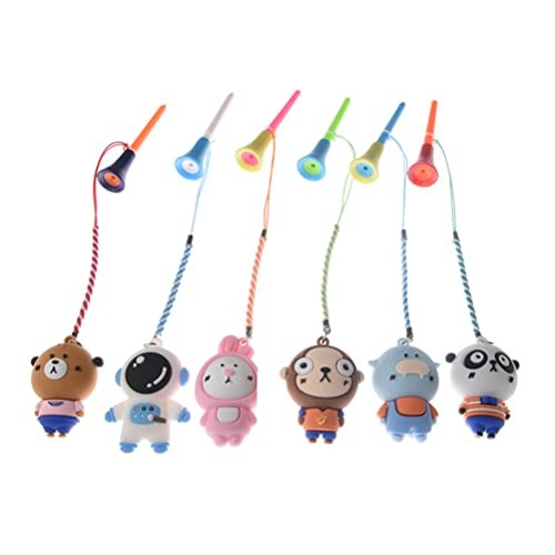 6Pcs Golf Tee Hanger Cartoon Plastic Anti Lost Golf Tee Ring with Blue + gray