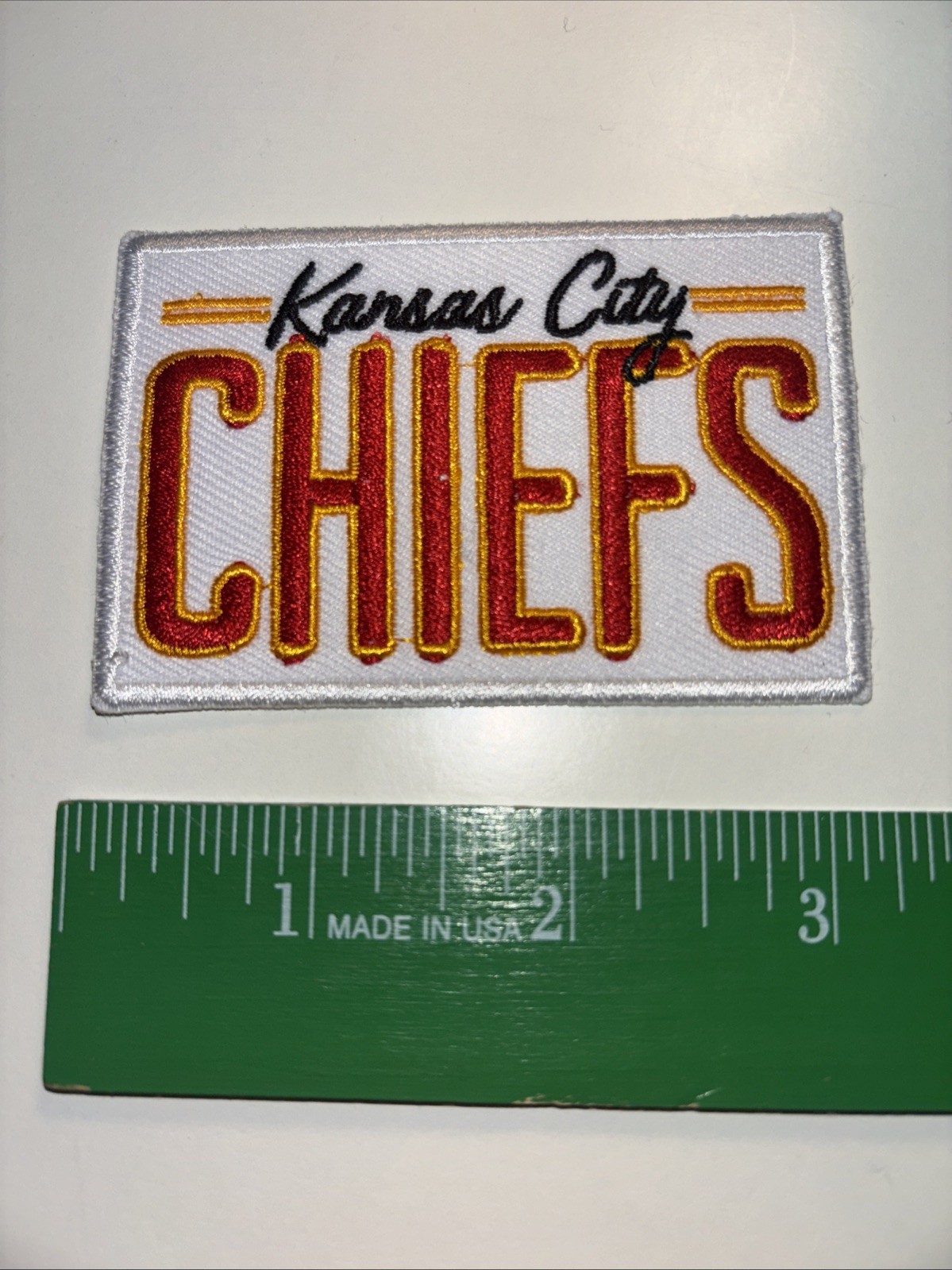 Kansas City Chiefs Patch, American Football Team Logo, Embroidered Sports Emblem