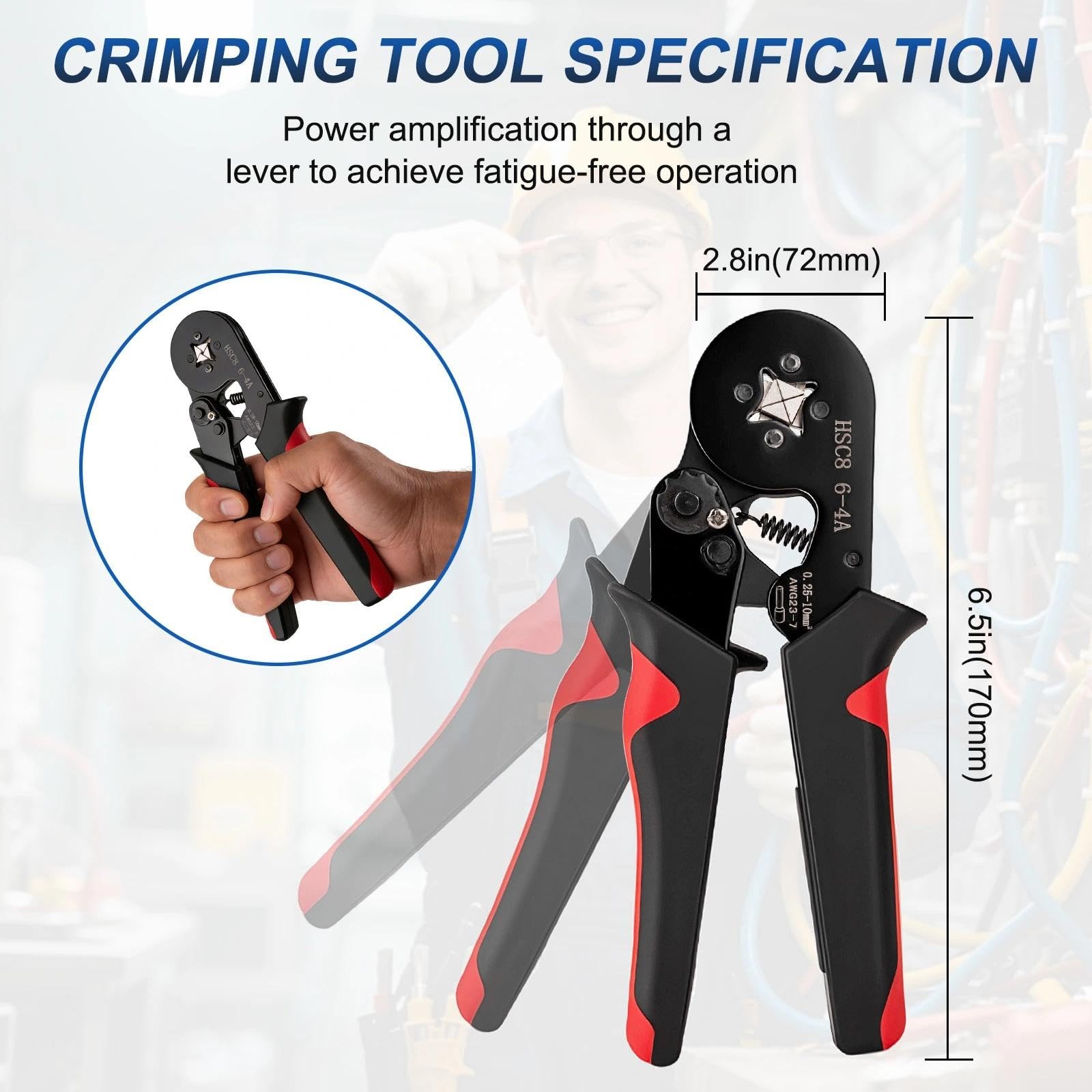 Ferrule Crimping Tool Kit, Wire Ferrules Kit Crimper Pliers with 1800PCS Wire...