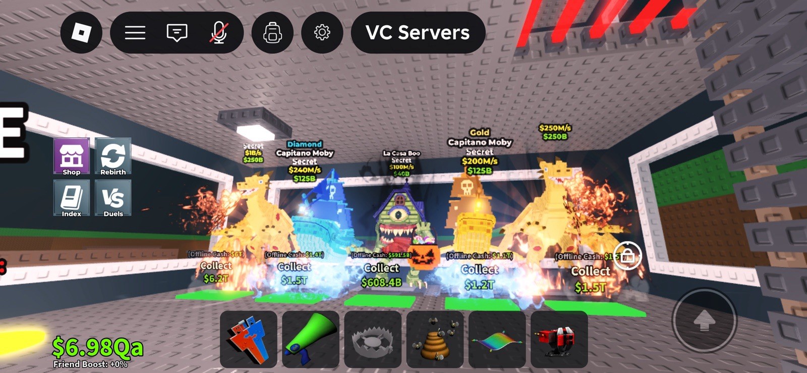 VC Servers Secret Gold Diamond Offline Cash Boost Game Item Assets Collectibles